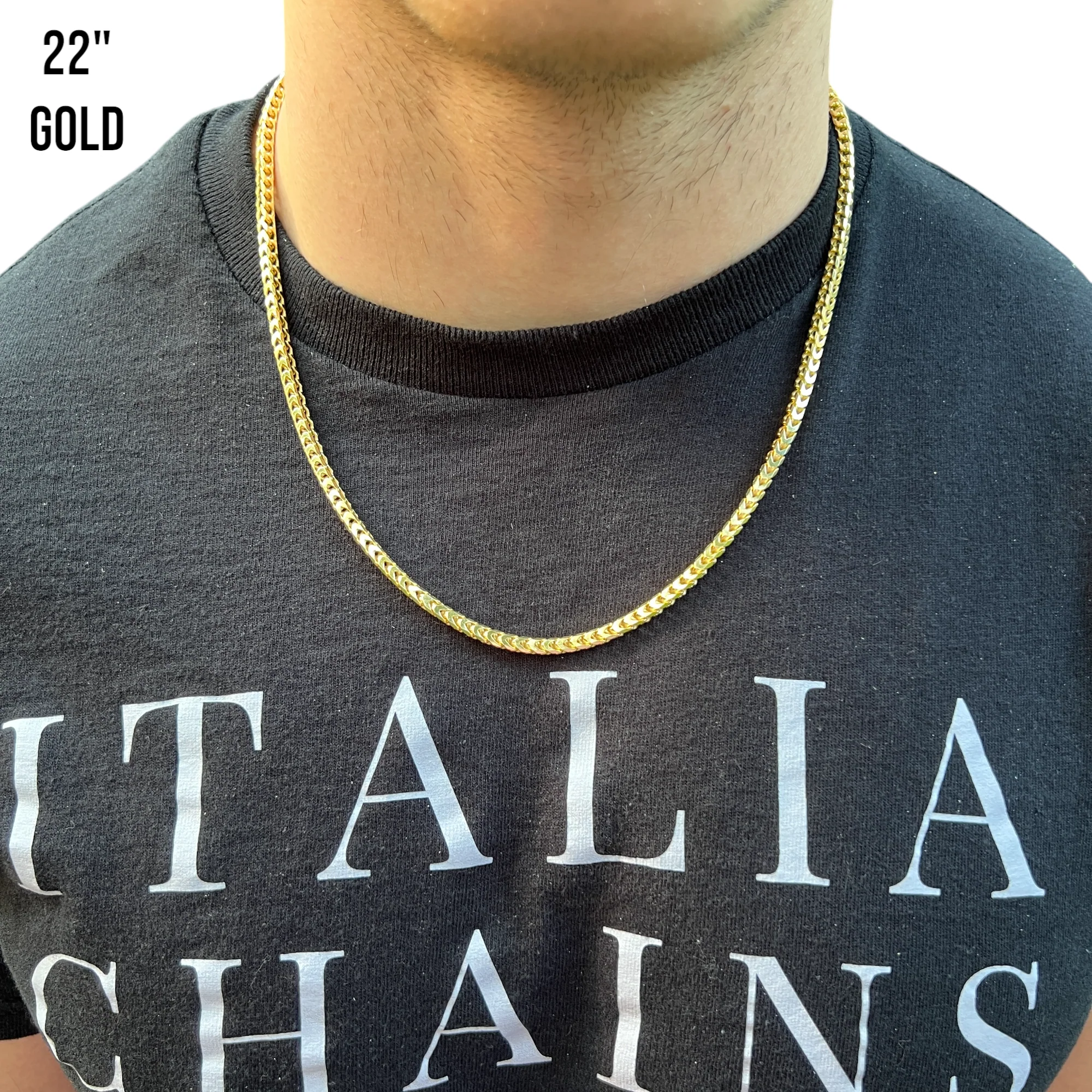 925 Sterling Silver 4mm Franco Chain Necklace - Image 13