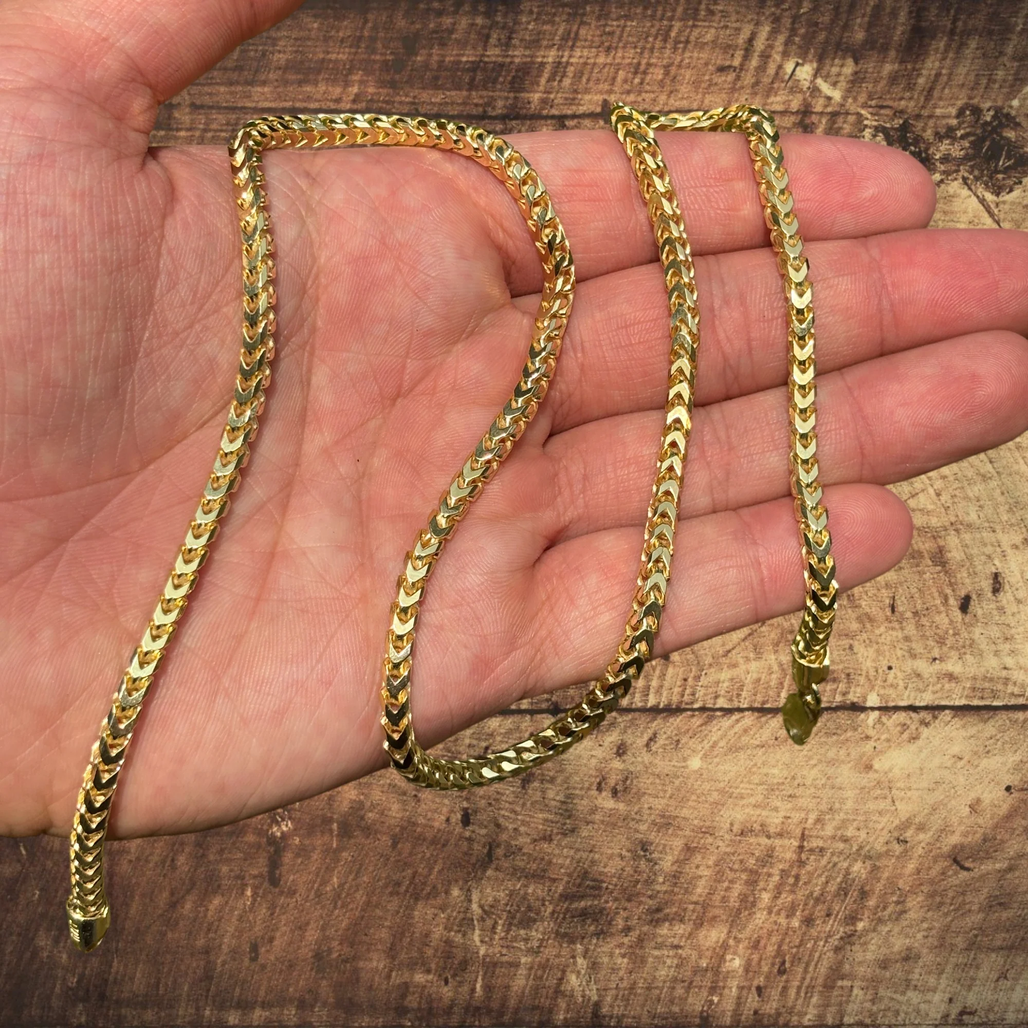 925 Sterling Silver 4mm Franco Chain Necklace - Image 6