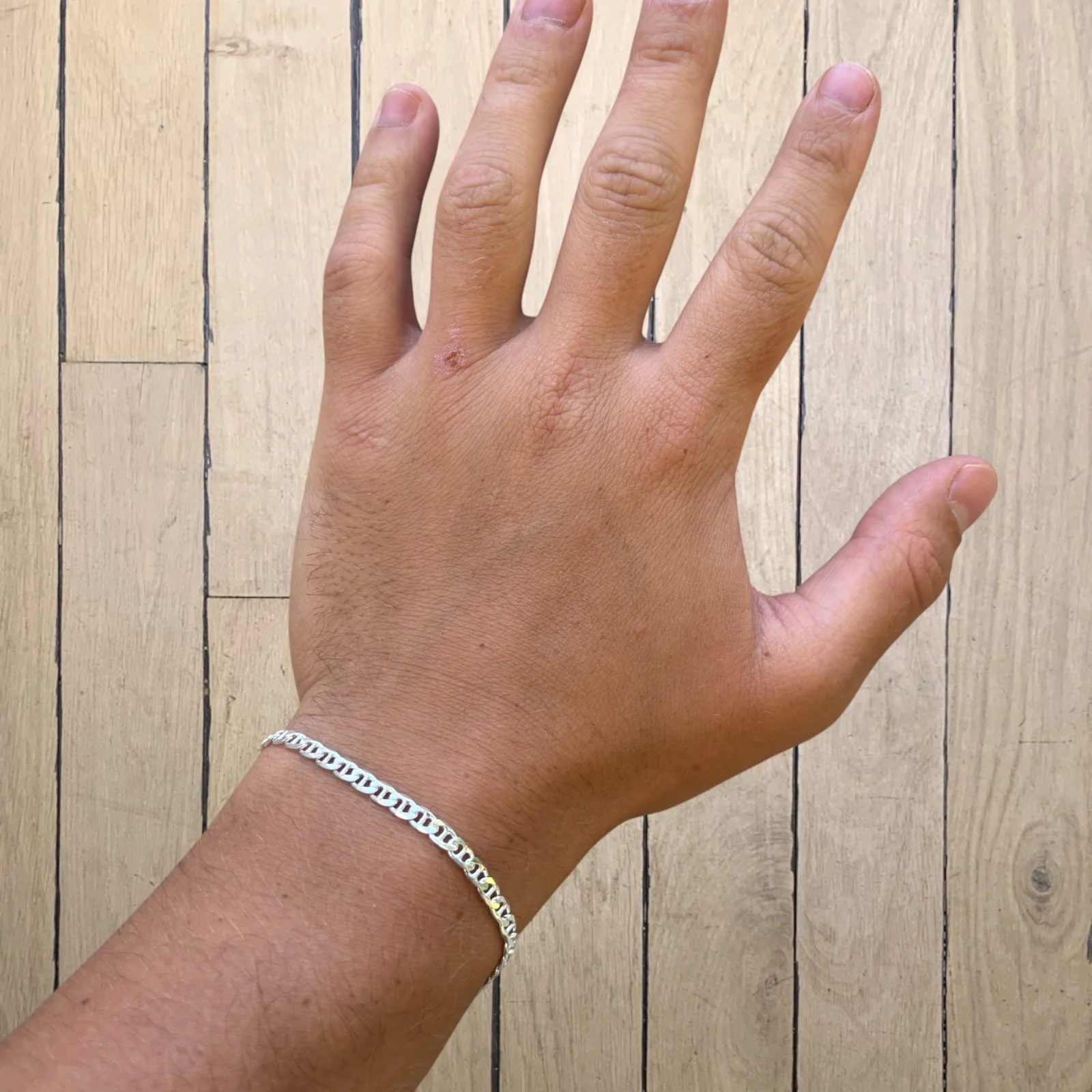 925 Sterling Silver 4mm Mariner Bracelet - Image 11