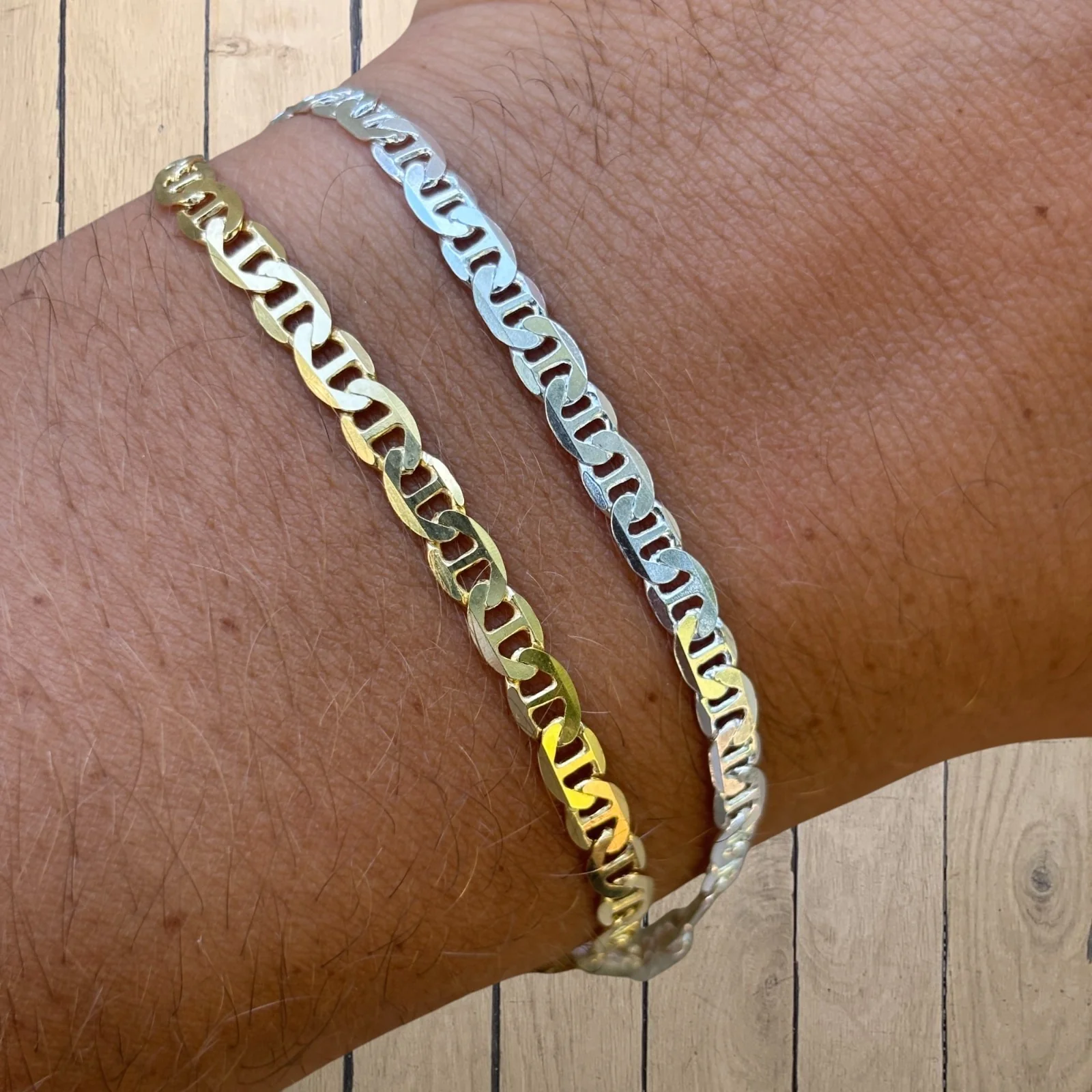 925 Sterling Silver 4mm Mariner Bracelet - Image 16