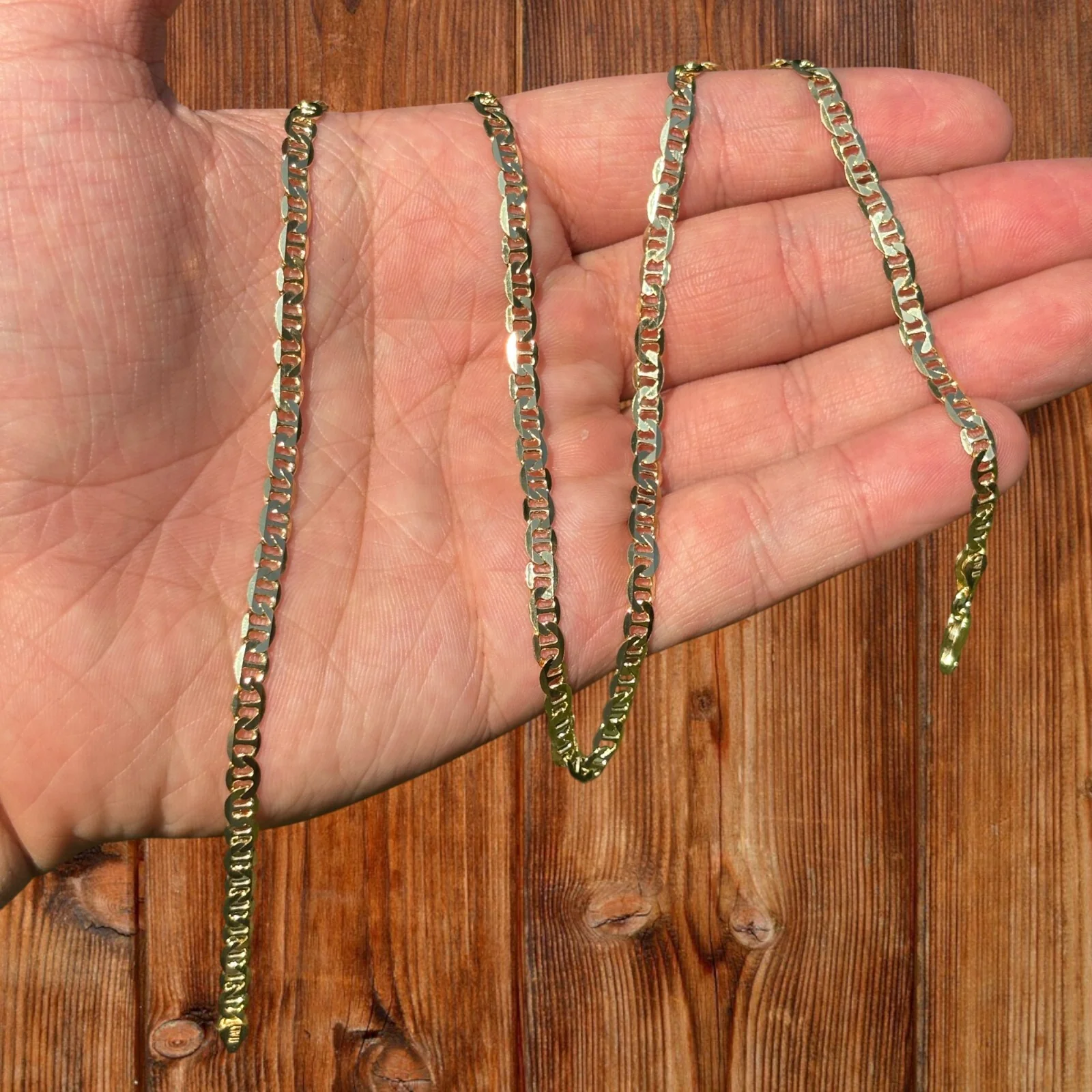 925 Sterling Silver 4mm Mariner Chain Necklace - Image 6