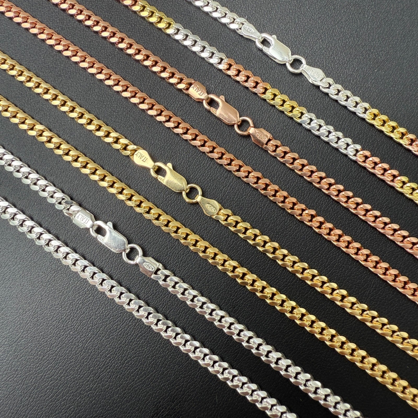 925 Sterling Silver 4mm Miami Cuban Chain Necklace - Image 10