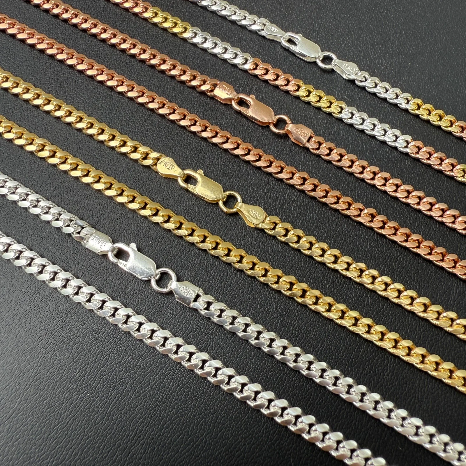 925 Sterling Silver 4mm Miami Cuban Chain Necklace - Image 4