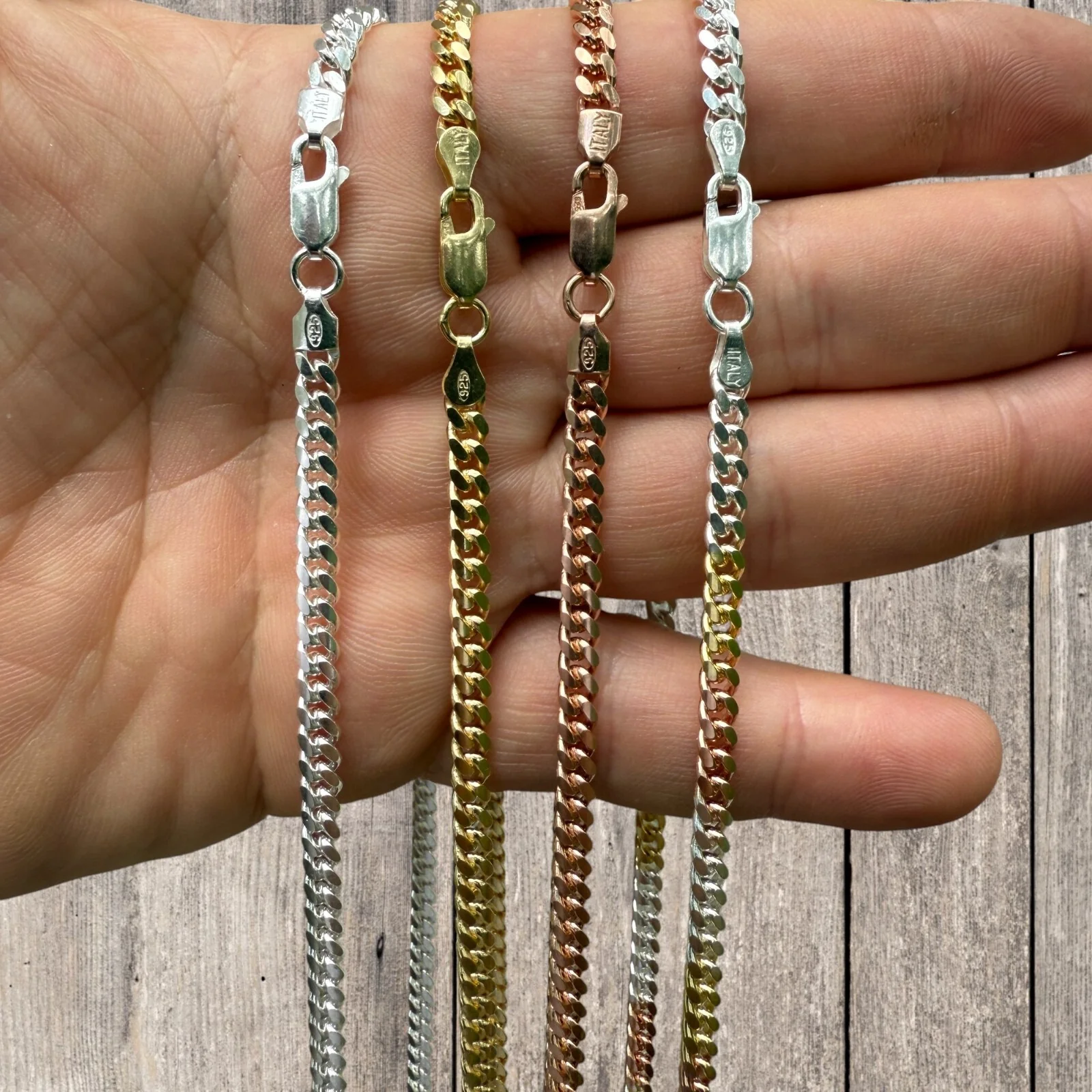 925 Sterling Silver 4mm Miami Cuban Chain Necklace - Image 6