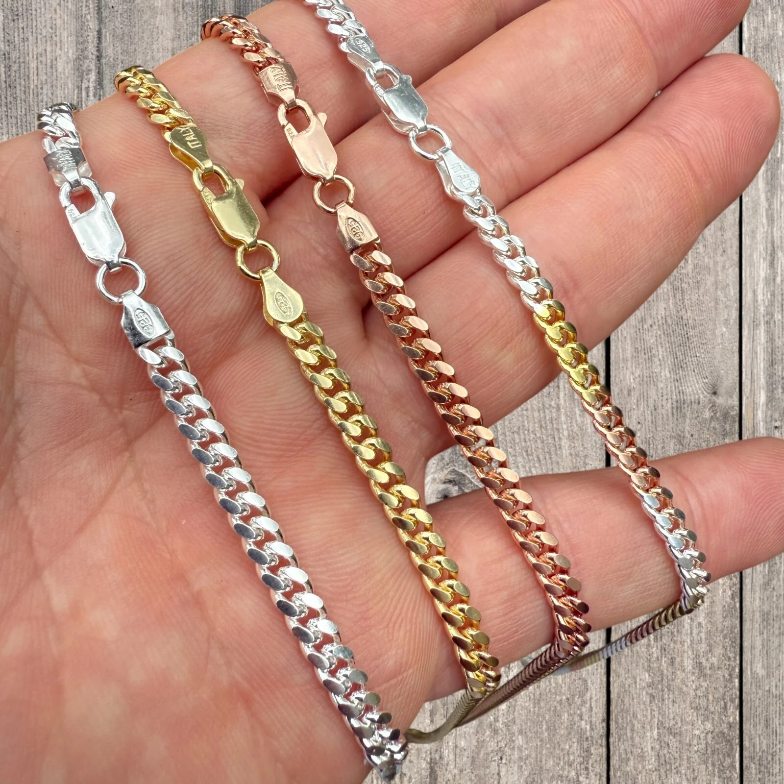 925 Sterling Silver 4mm Miami Cuban Chain Necklace - Image 7