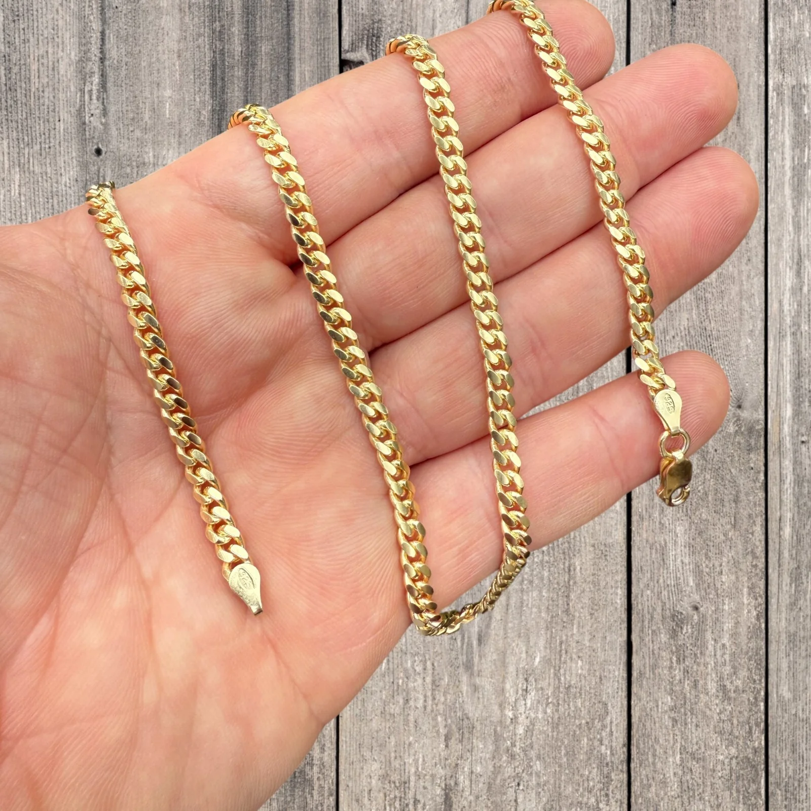925 Sterling Silver 4mm Miami Cuban Chain Necklace - Image 9