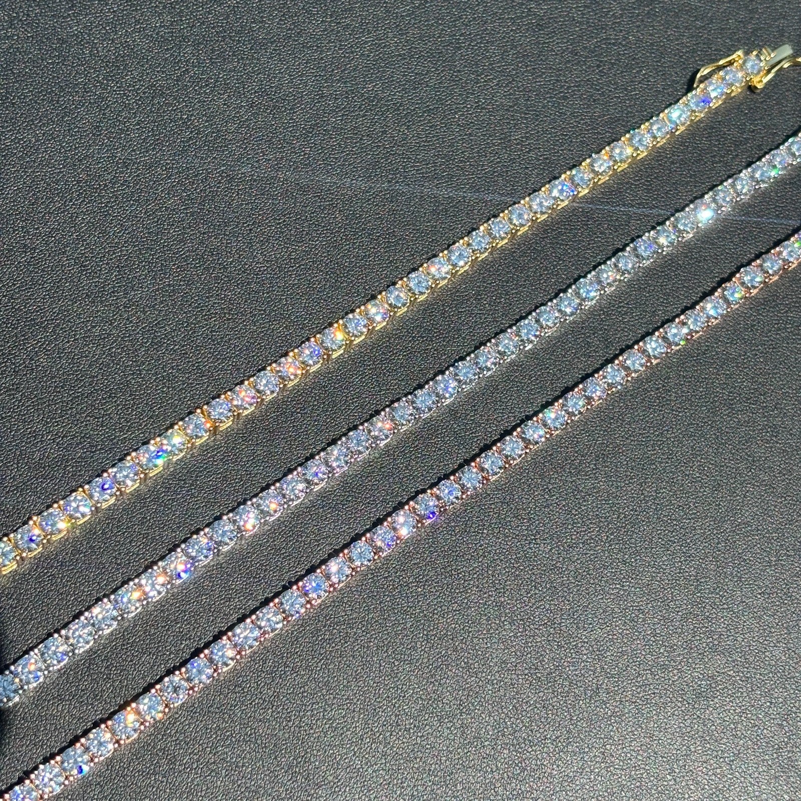 925 Sterling Silver 4mm Tennis Bracelet - CZ Or Moissanite - Image 10