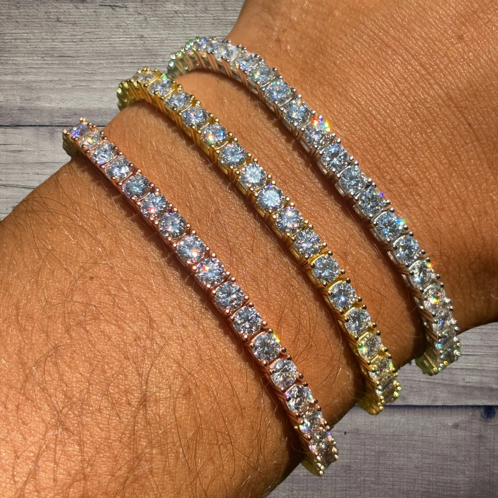 925 Sterling Silver 4mm Tennis Bracelet - CZ Or Moissanite - Image 12
