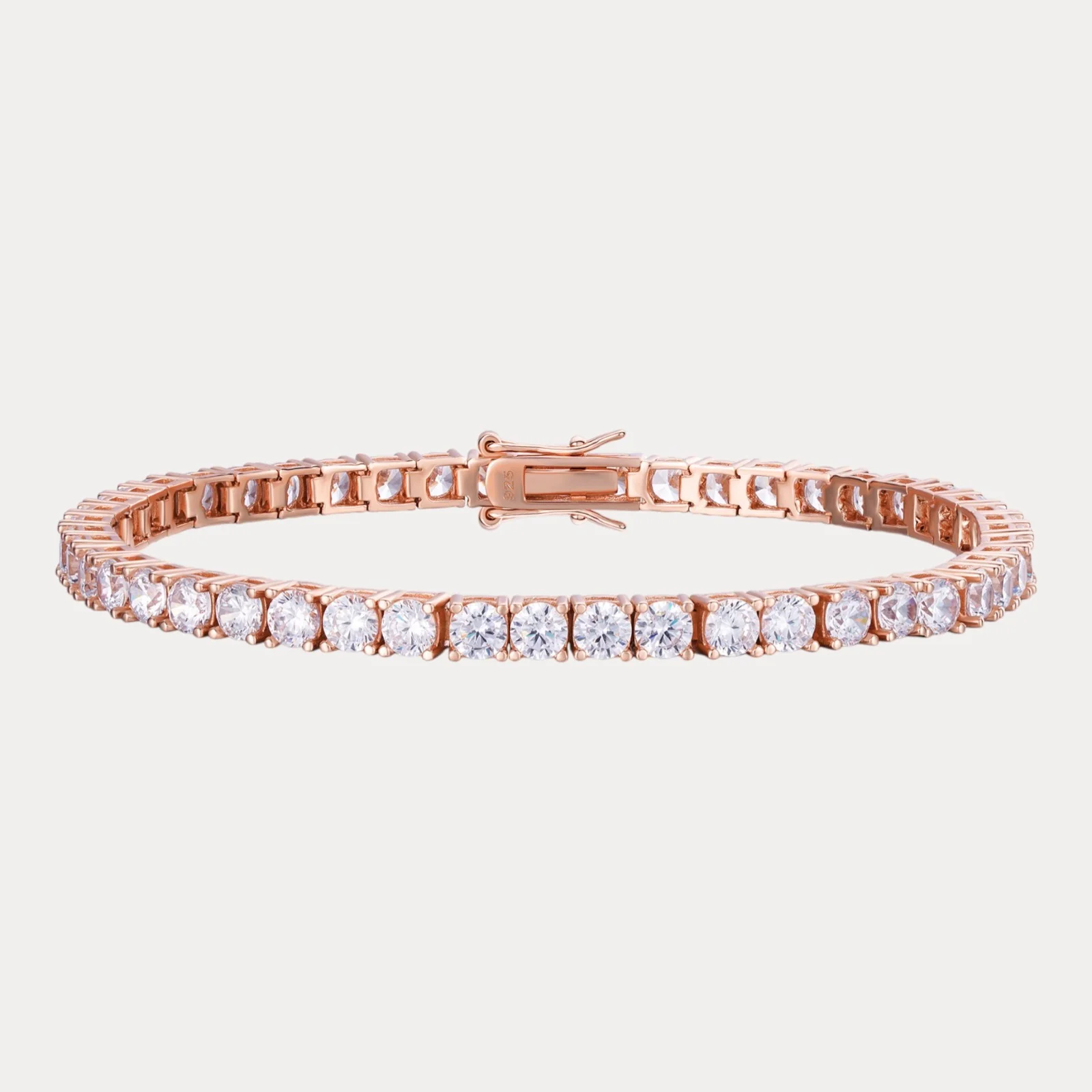 925 Sterling Silver 4mm Tennis Bracelet - CZ Or Moissanite - Image 3
