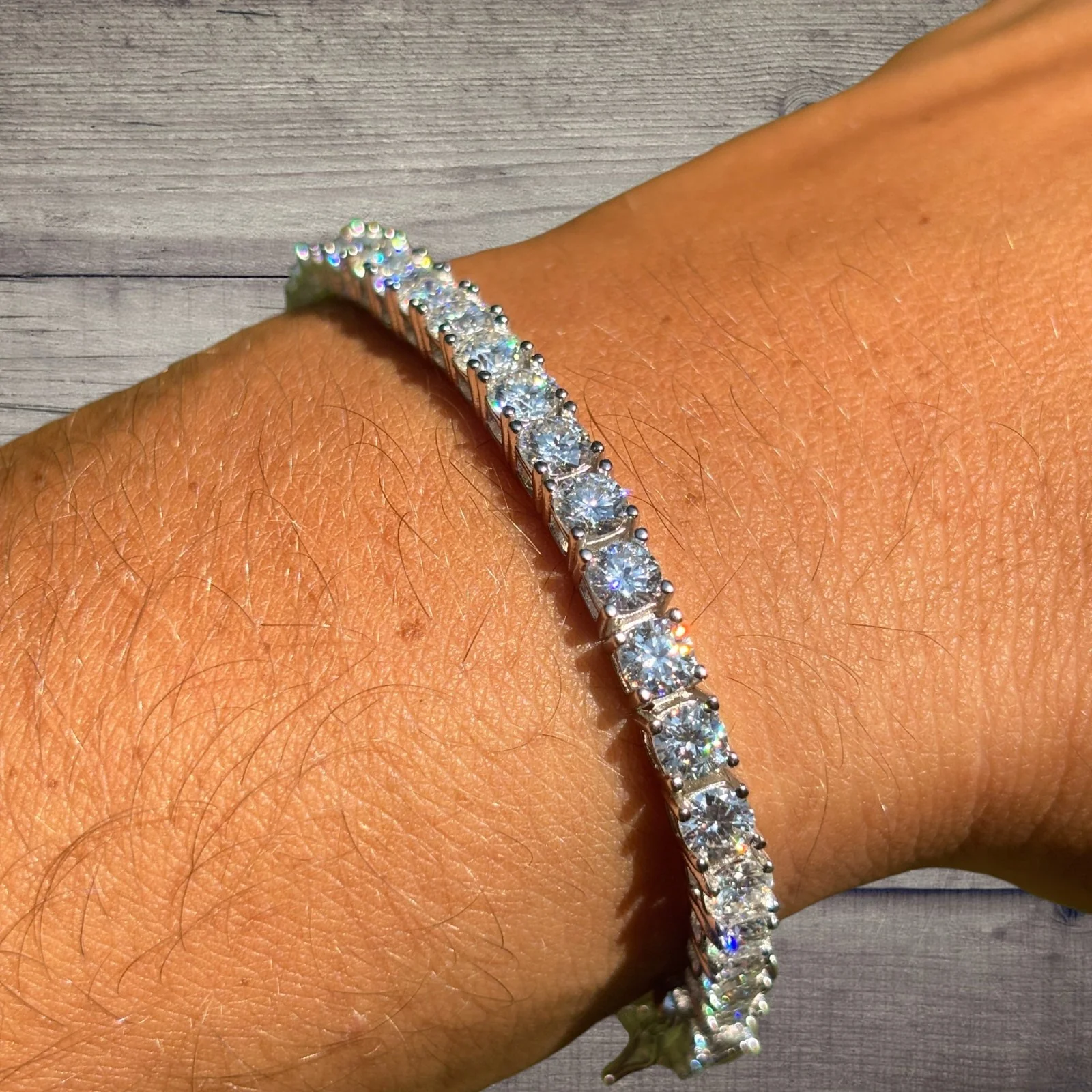 925 Sterling Silver 4mm Tennis Bracelet - CZ Or Moissanite - Image 5