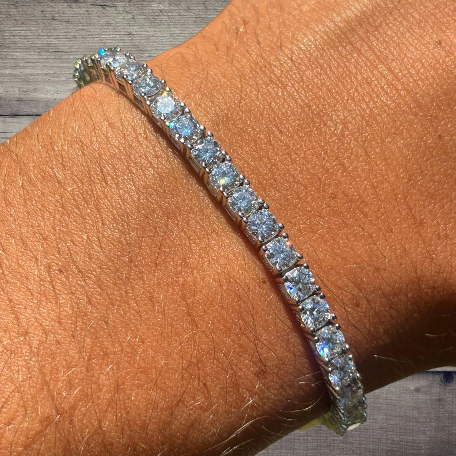925 Sterling Silver 4mm Tennis Bracelet - CZ Or Moissanite - Image 8