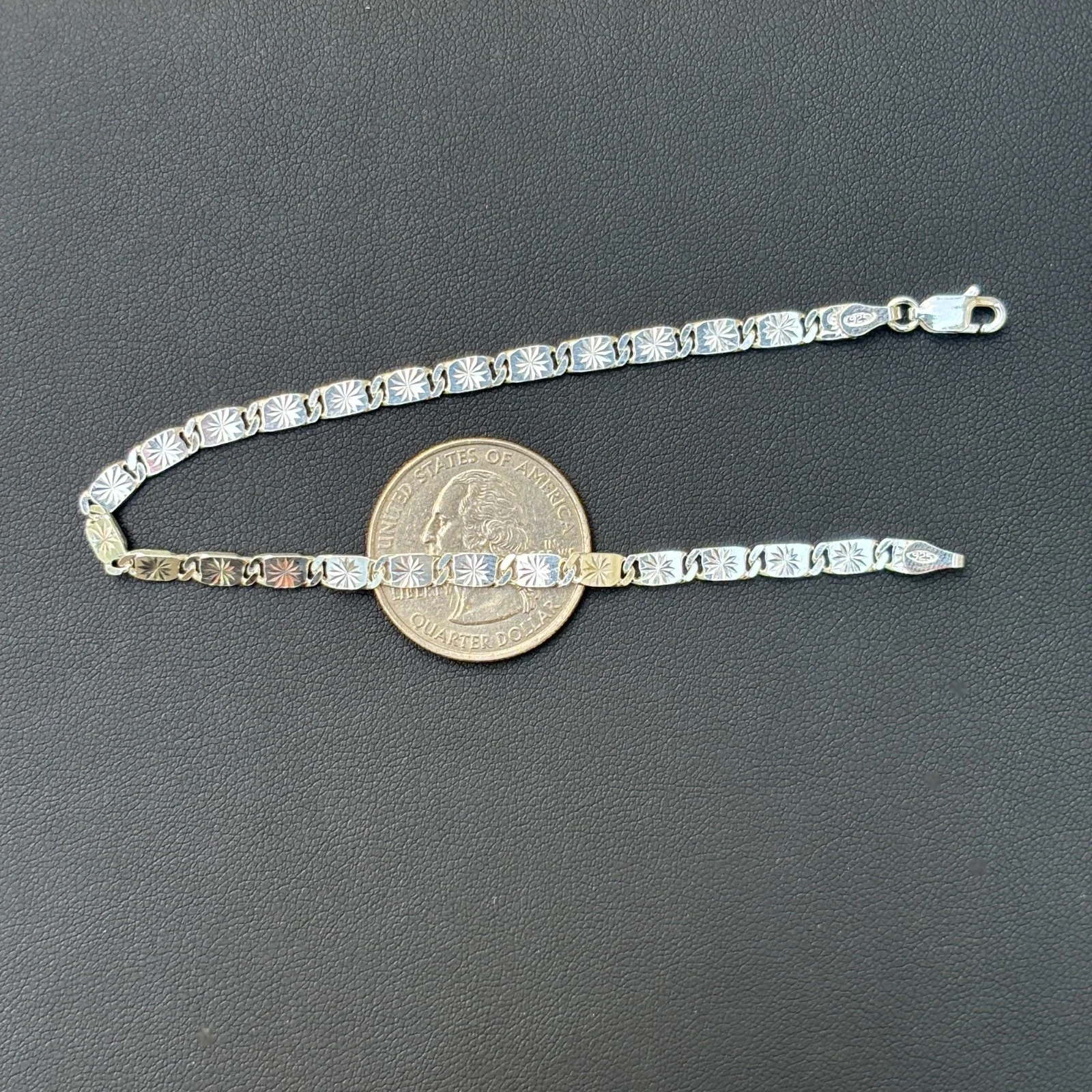 925 Sterling Silver 4mm Valentino Bracelet - Image 10