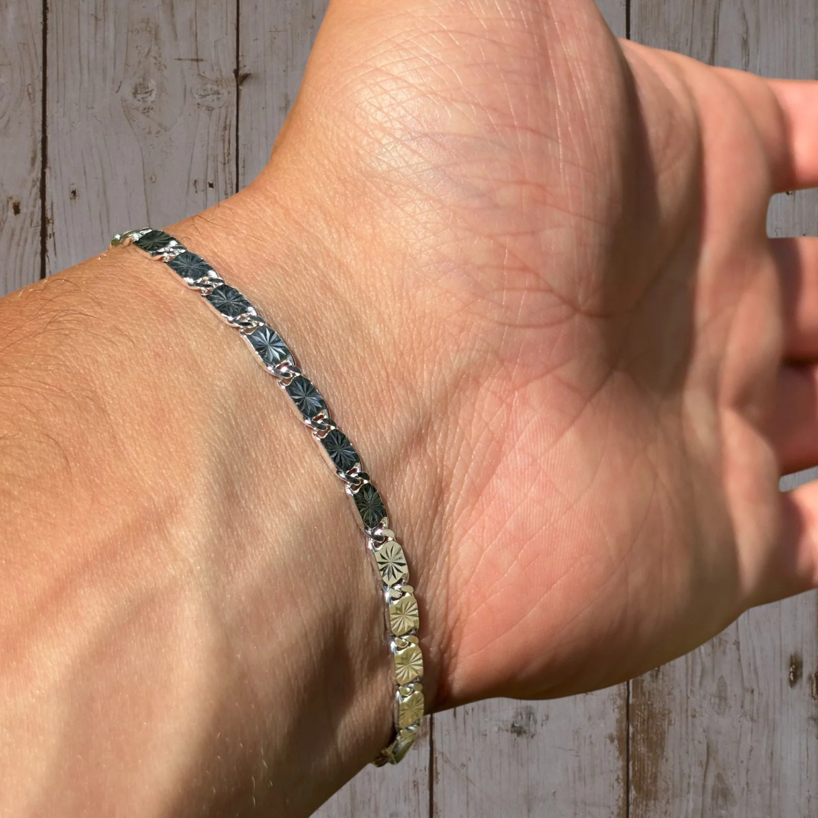 925 Sterling Silver 4mm Valentino Bracelet - Image 7