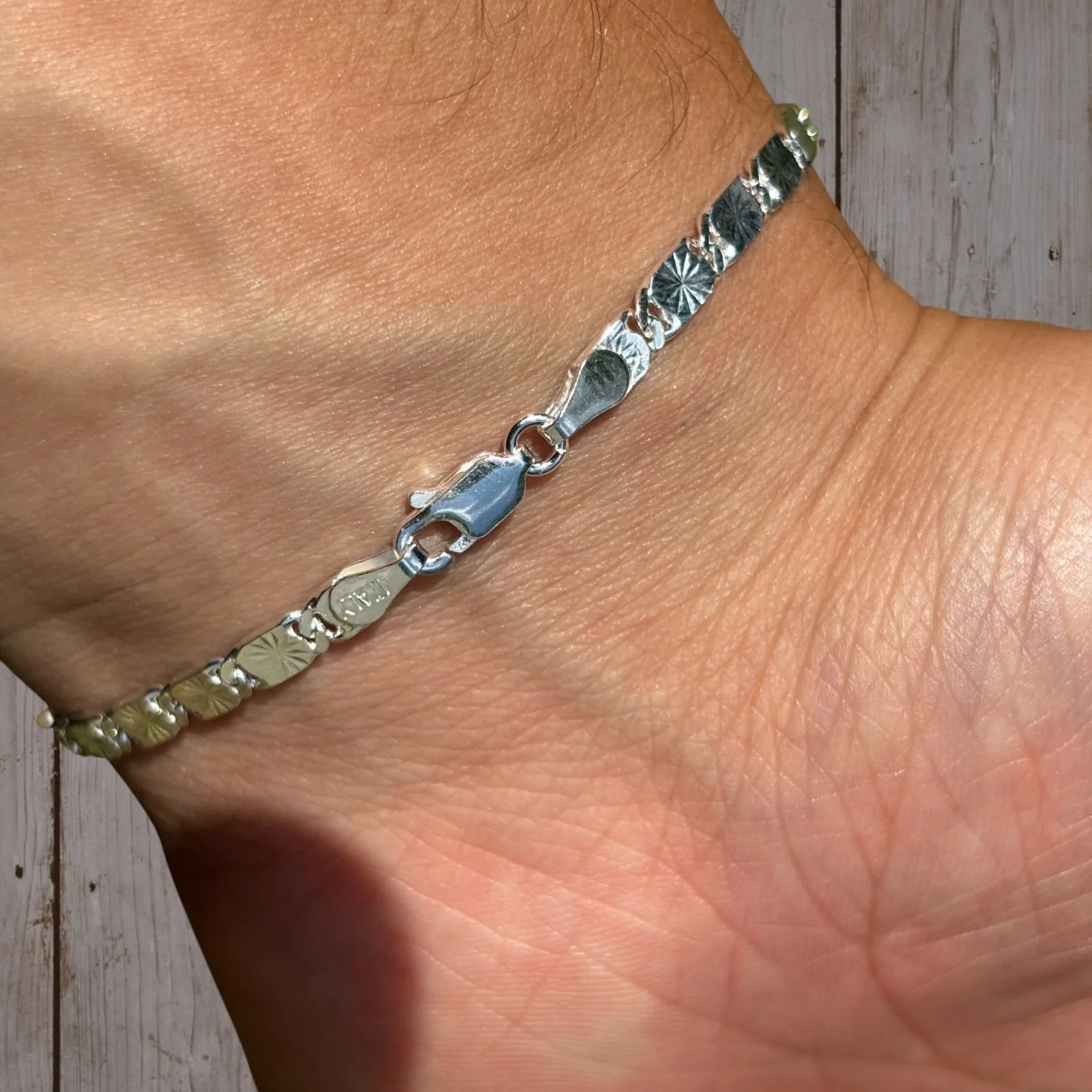 925 Sterling Silver 4mm Valentino Bracelet - Image 9