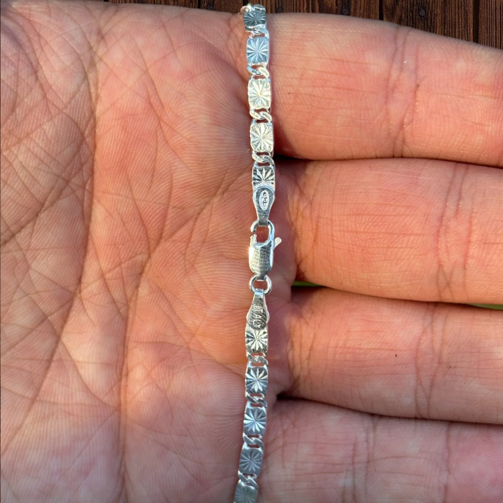 925 Sterling Silver 4mm Valentino Chain Necklace - Image 5