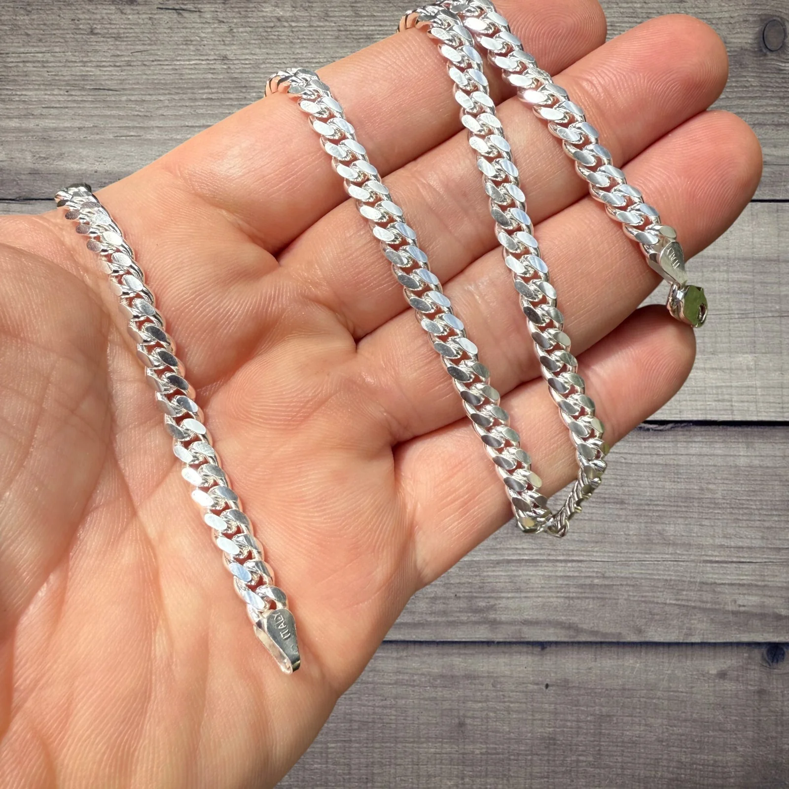 925 Sterling Silver 5.5mm Miami Cuban Chain Necklace - Image 3