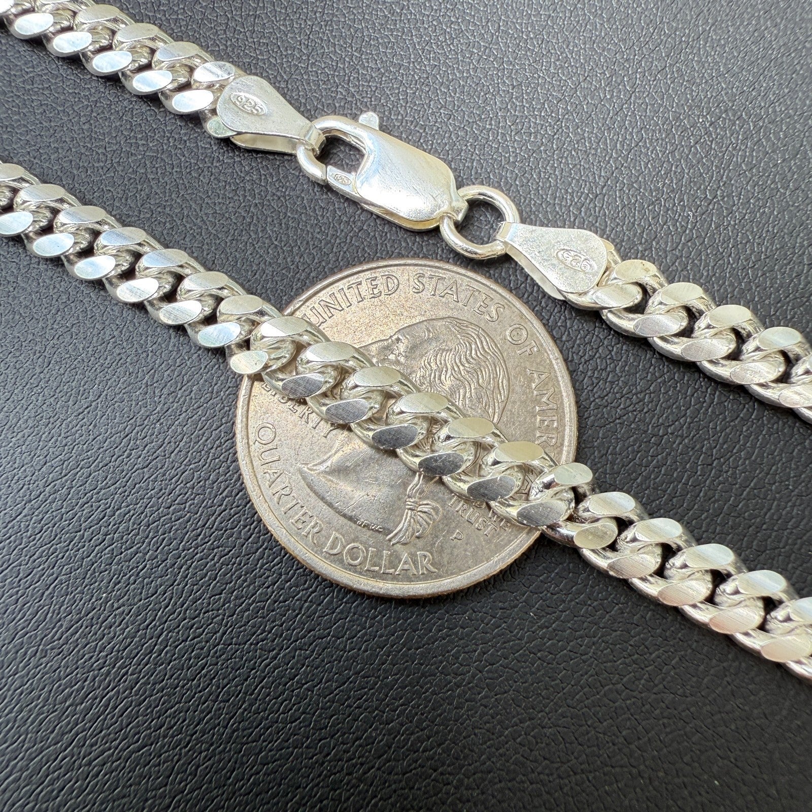 925 Sterling Silver 5.5mm Miami Cuban Chain Necklace - Image 6