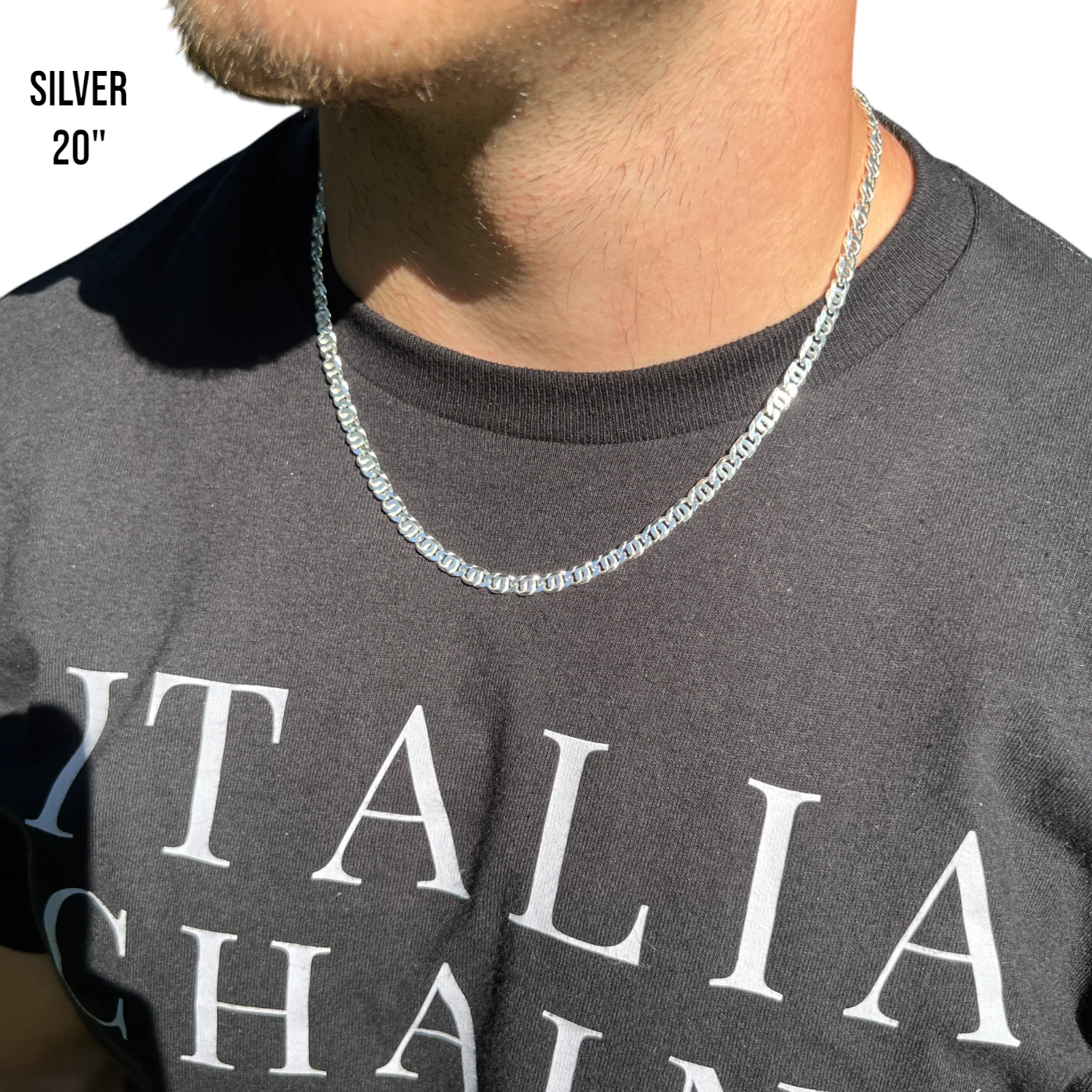 925 Sterling Silver 5.5mm Tiger Eye Chain Necklace - Image 10