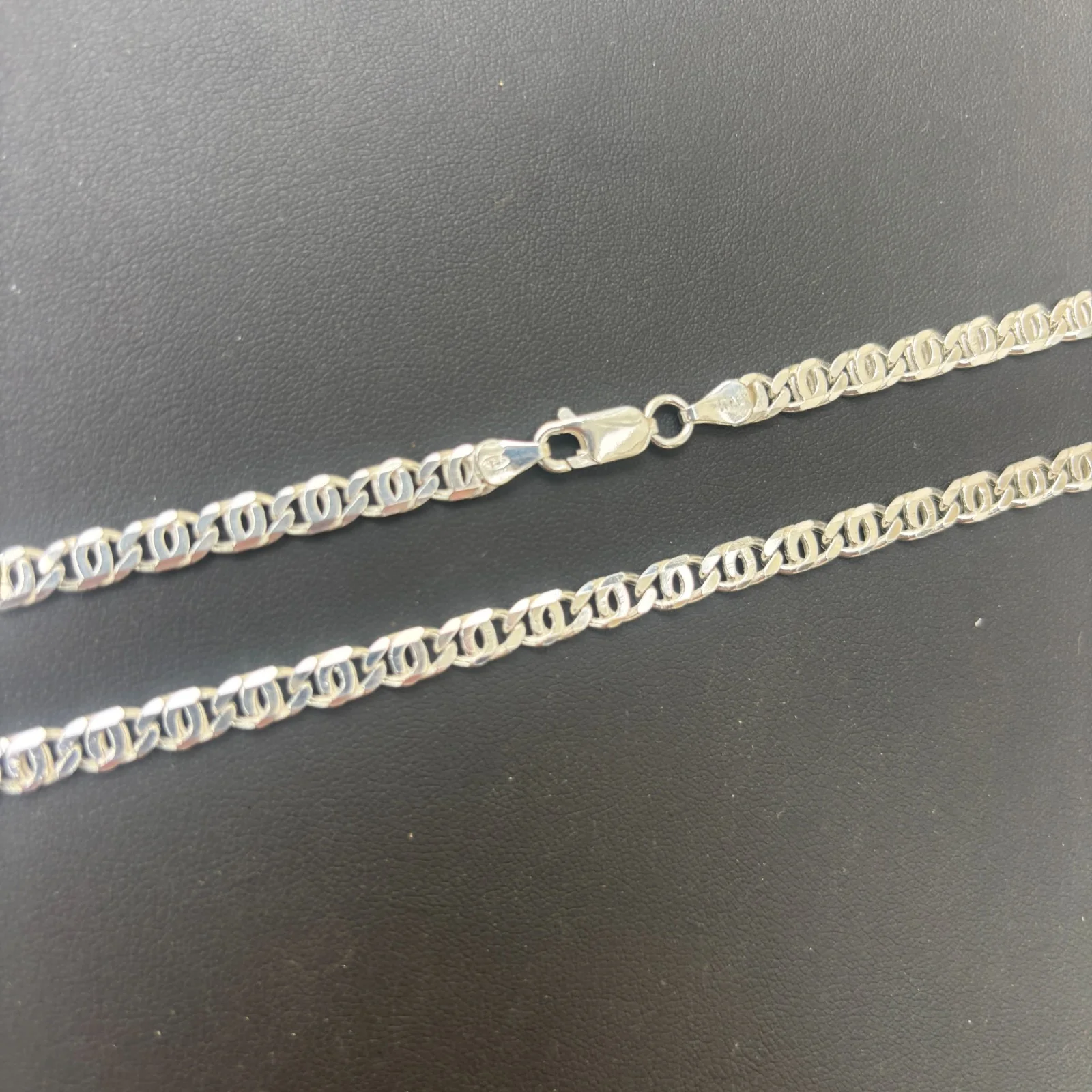 925 Sterling Silver 5.5mm Tiger Eye Chain Necklace - Image 7