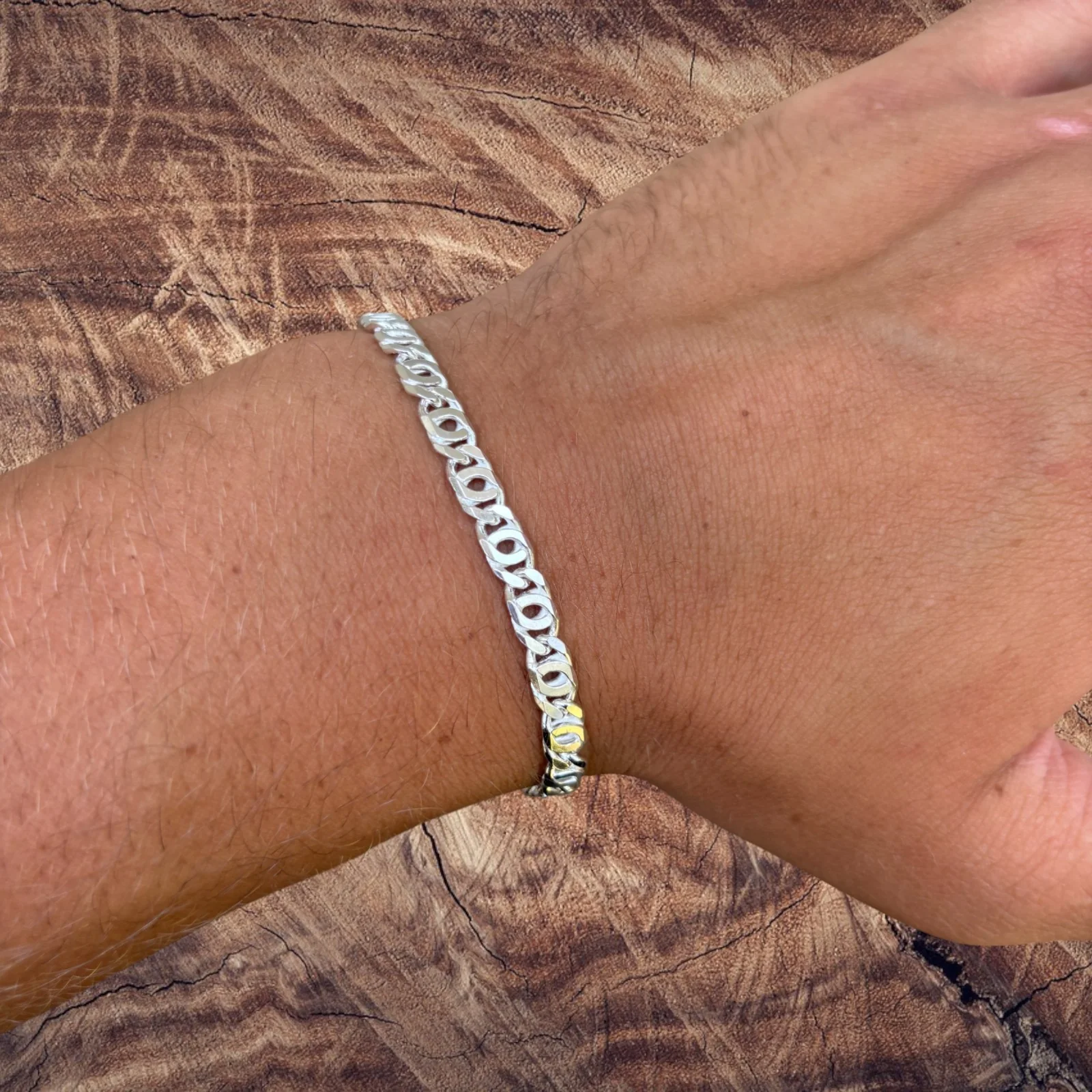 925 Sterling Silver 5.5mm Tiger Eye Bracelet - Image 11