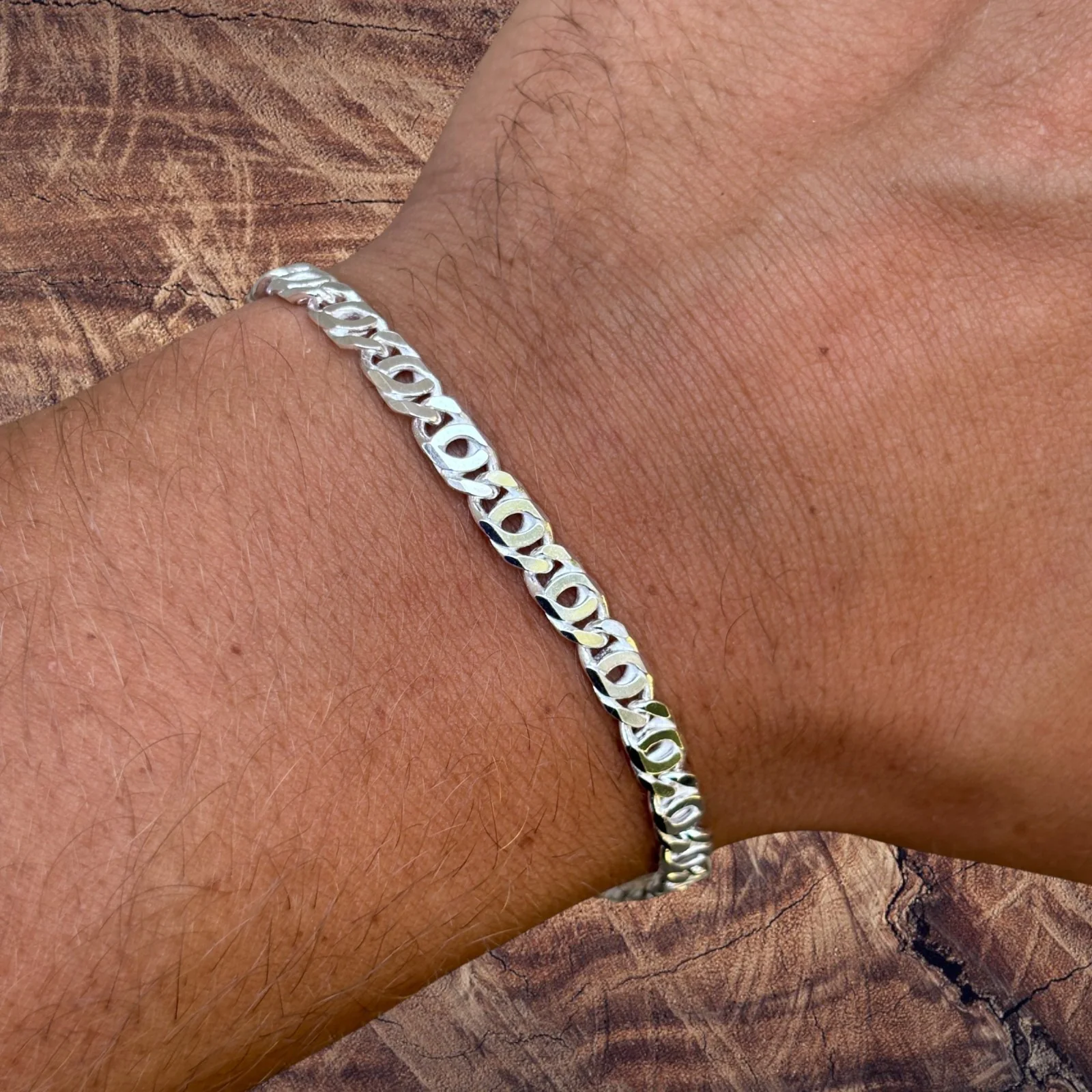 925 Sterling Silver 5.5mm Tiger Eye Bracelet - Image 12