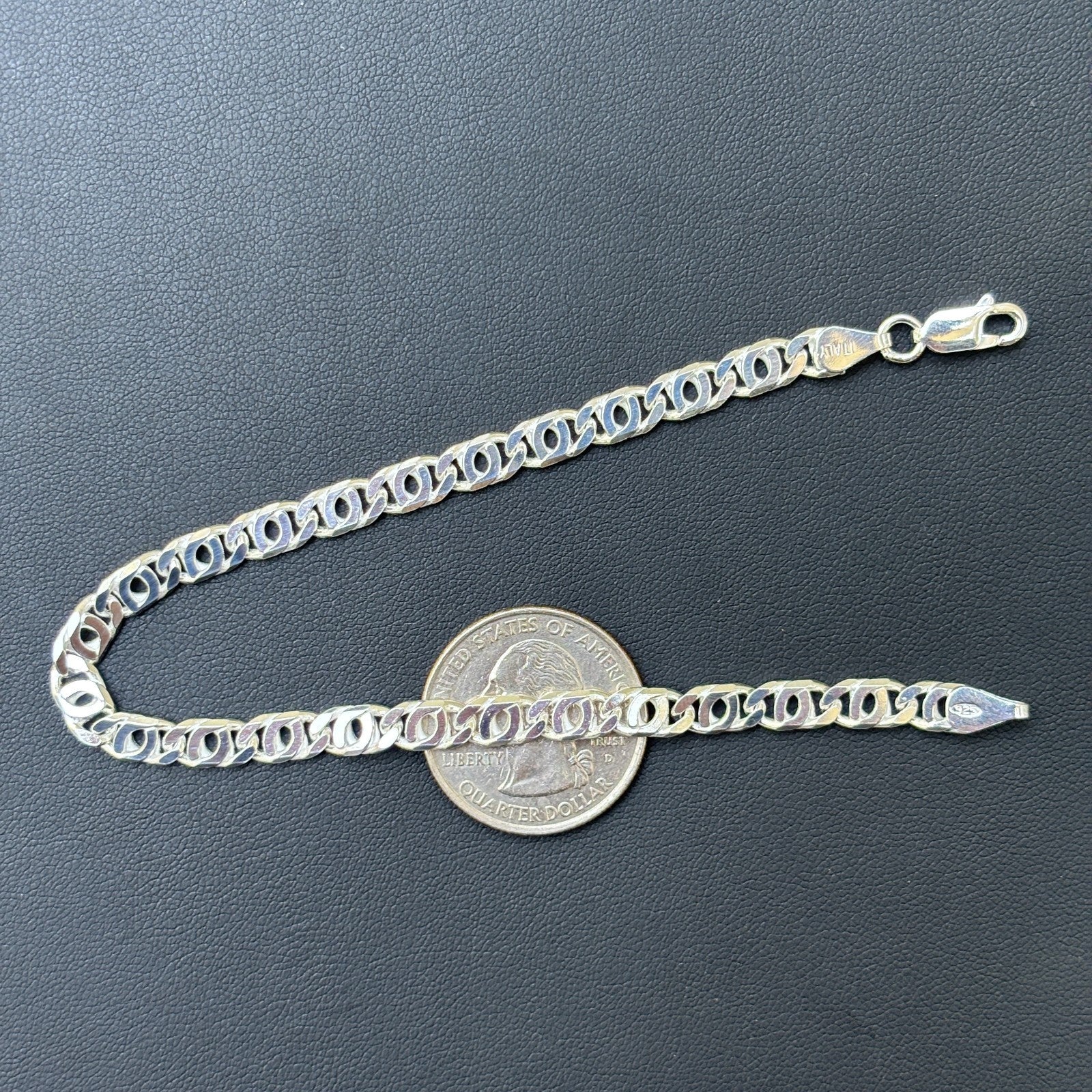 925 Sterling Silver 5.5mm Tiger Eye Bracelet - Image 9