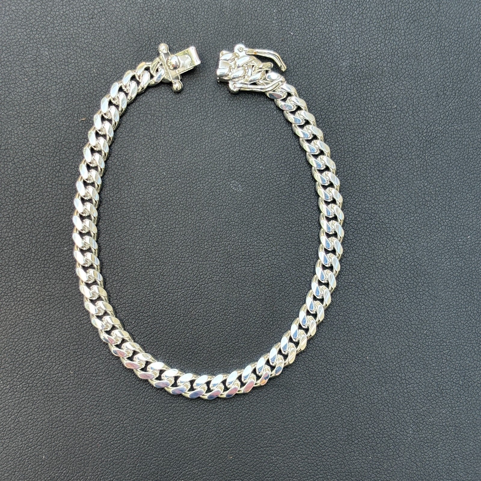 925 Sterling Silver 5mm Miami Cuban W. Box Clasp Bracelet - Image 12