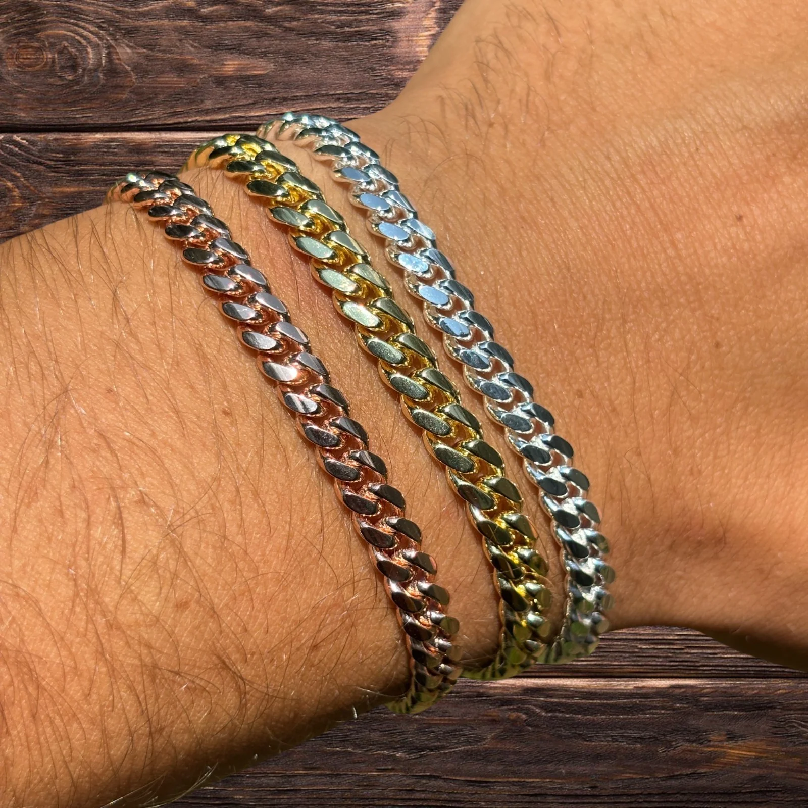 925 Sterling Silver 5mm Miami Cuban W. Box Clasp Bracelet - Image 4