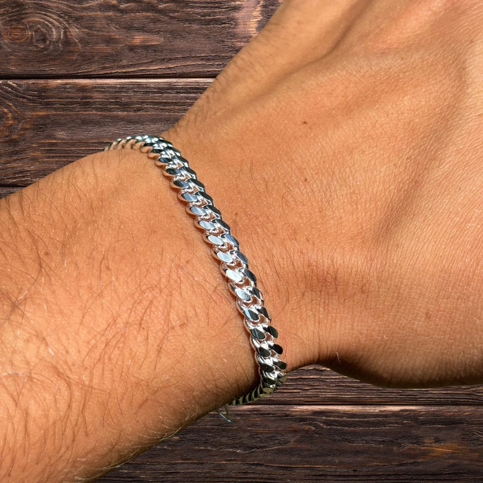 925 Sterling Silver 5mm Miami Cuban W. Box Clasp Bracelet - Image 7
