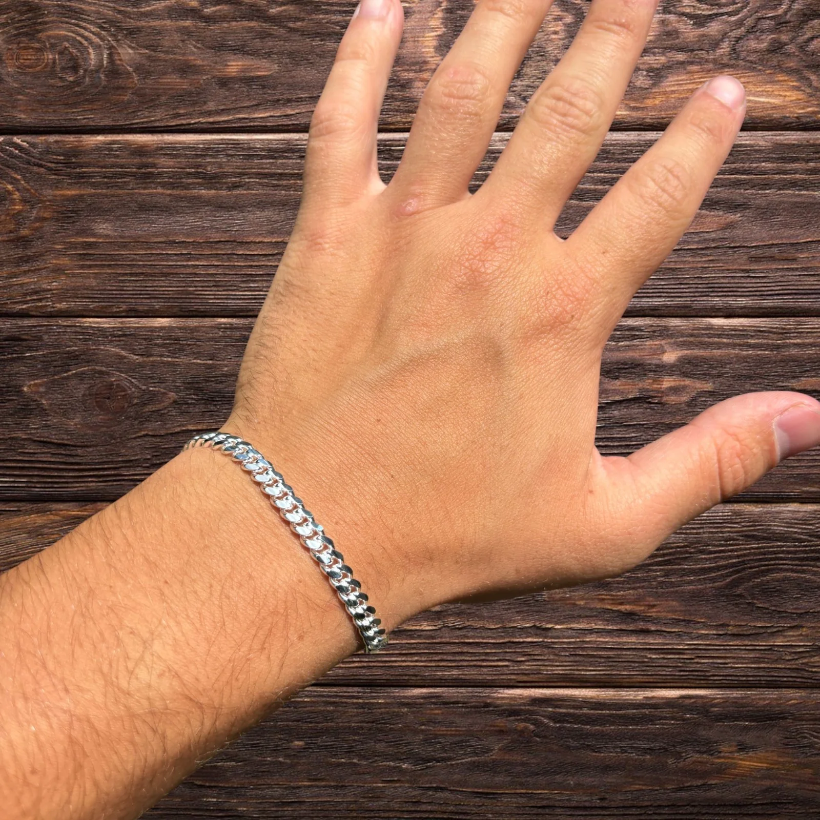 925 Sterling Silver 5mm Miami Cuban W. Box Clasp Bracelet - Image 8