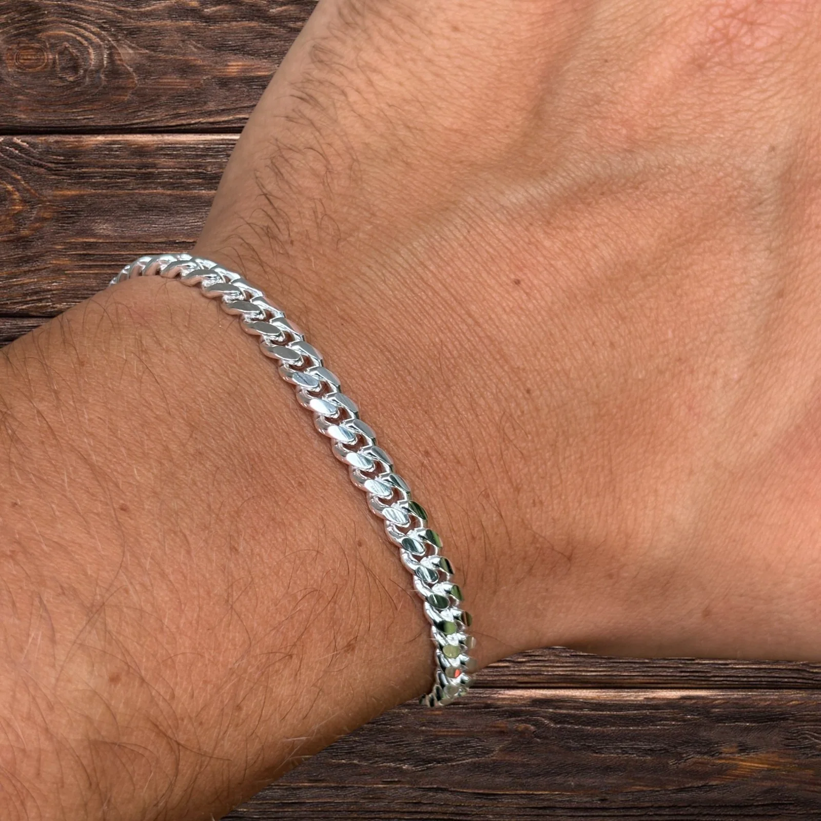 925 Sterling Silver 5mm Miami Cuban W. Box Clasp Bracelet - Image 9