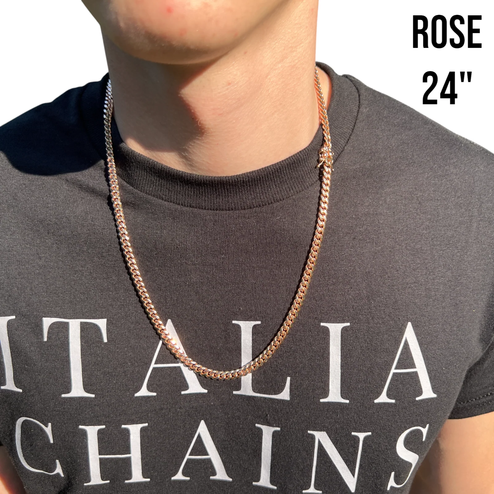 925 Sterling Silver 5mm Miami Cuban W. Box Clasp Chain Necklace - Image 17