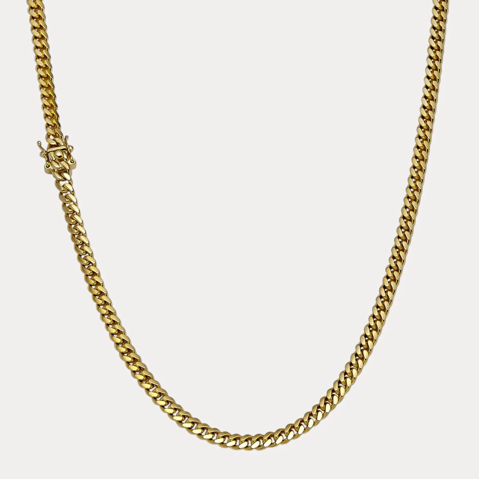 925 Sterling Silver 5mm Miami Cuban W. Box Clasp Chain Necklace - Image 2