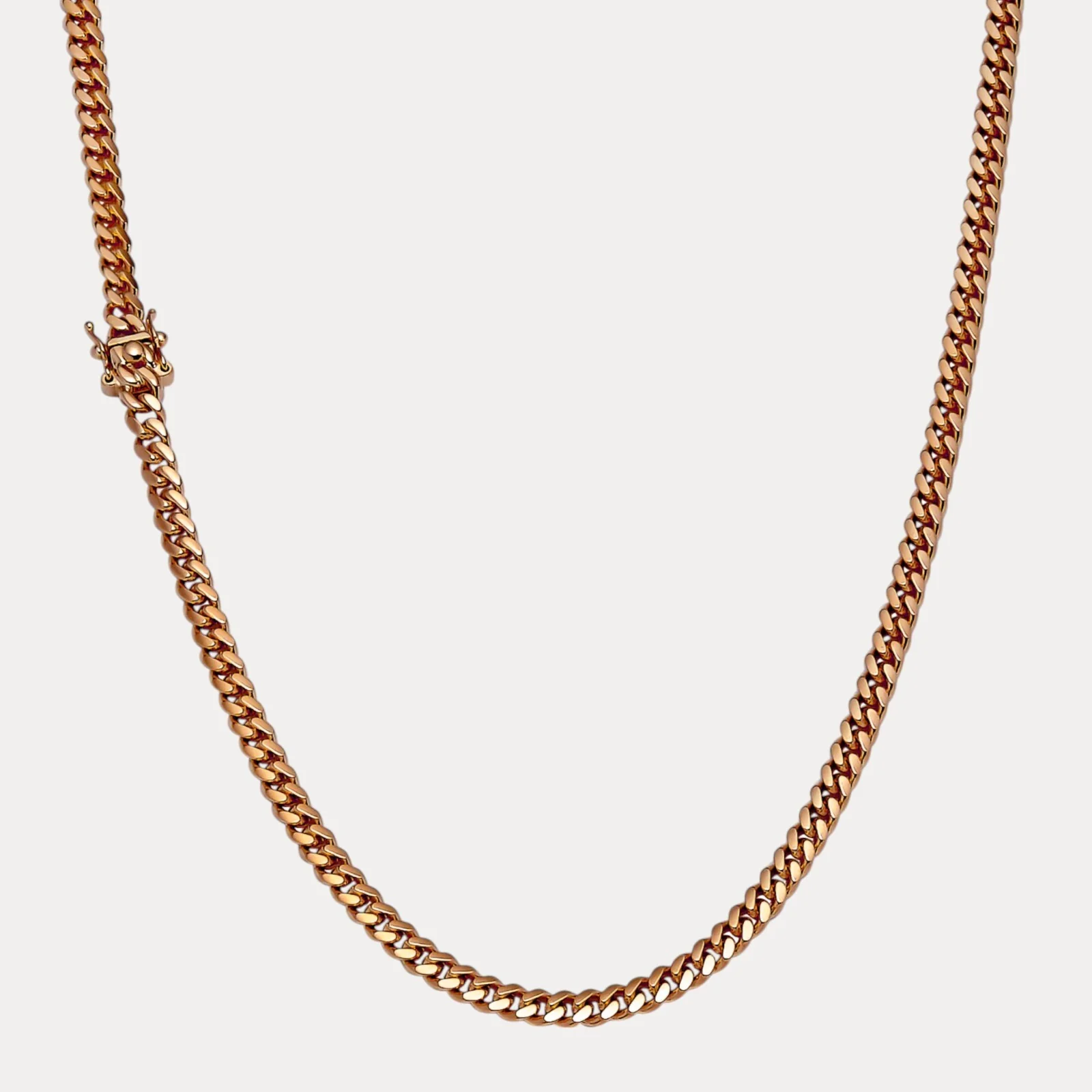 925 Sterling Silver 5mm Miami Cuban W. Box Clasp Chain Necklace - Image 3