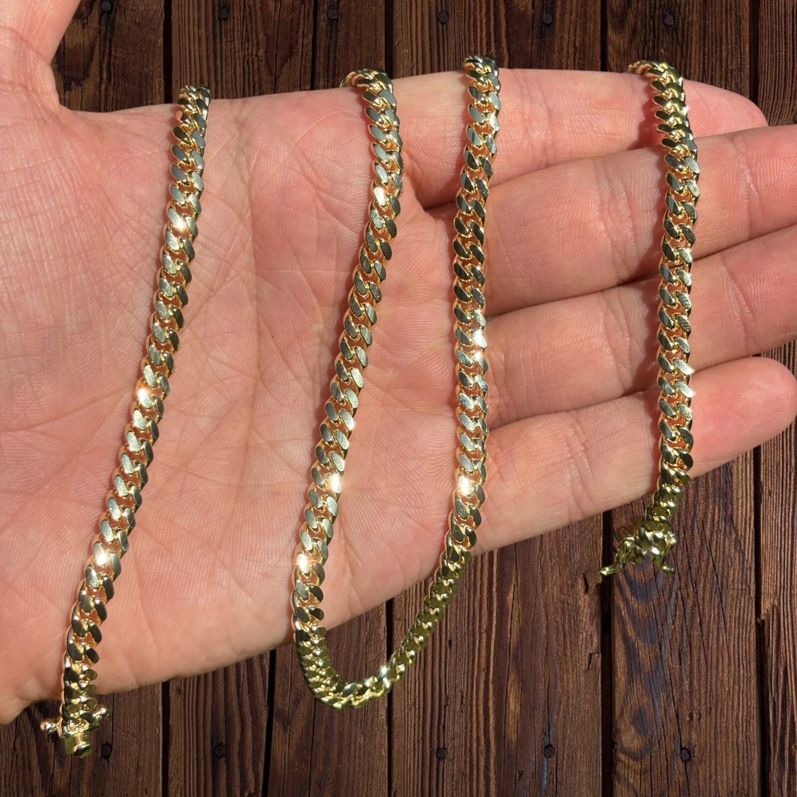 925 Sterling Silver 5mm Miami Cuban W. Box Clasp Chain Necklace - Image 7