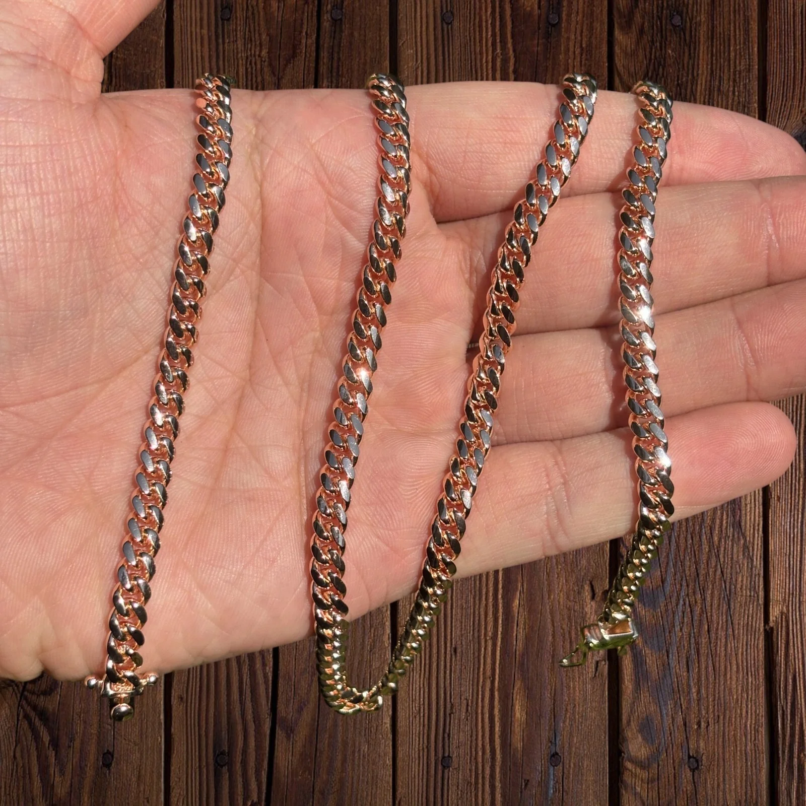 925 Sterling Silver 5mm Miami Cuban W. Box Clasp Chain Necklace - Image 8