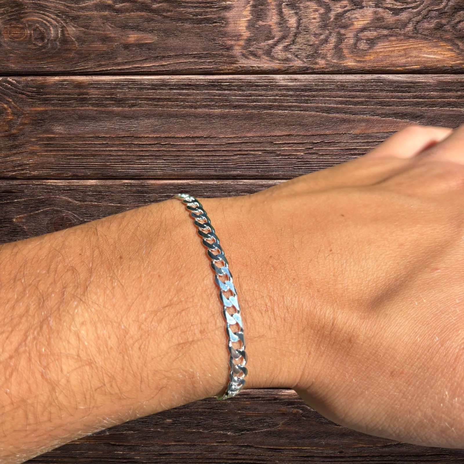 925 Sterling Silver 5mm Curb Bracelet - Image 13