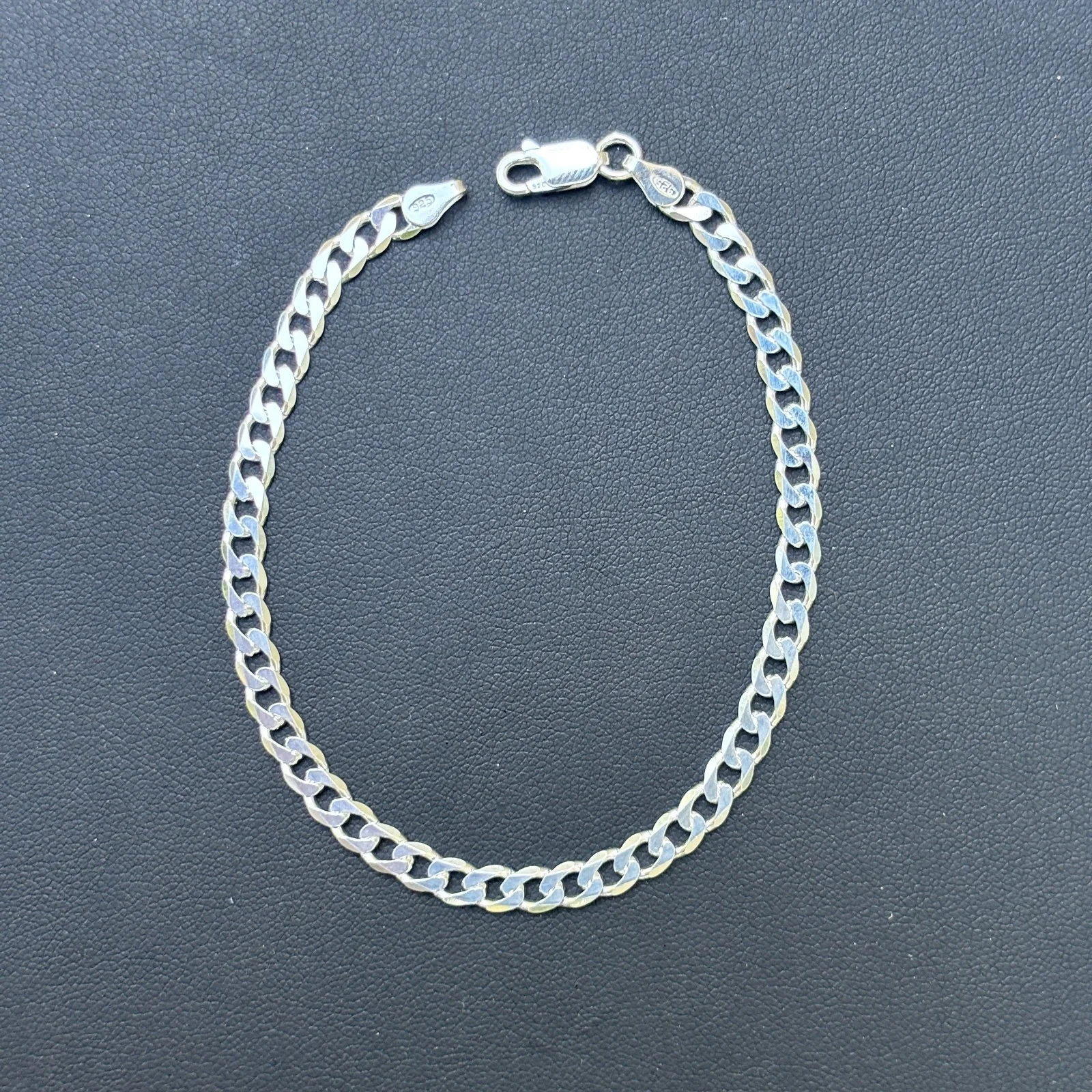 925 Sterling Silver 5mm Curb Bracelet - Image 15