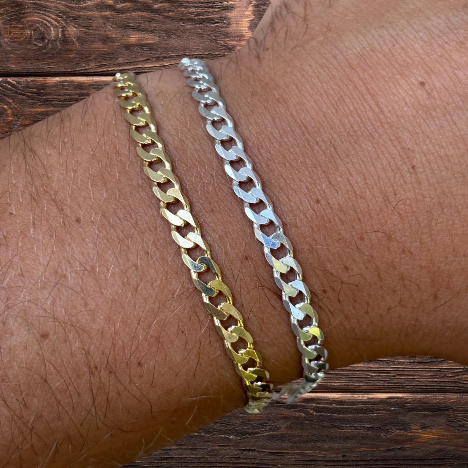 925 Sterling Silver 5mm Curb Bracelet - Image 17