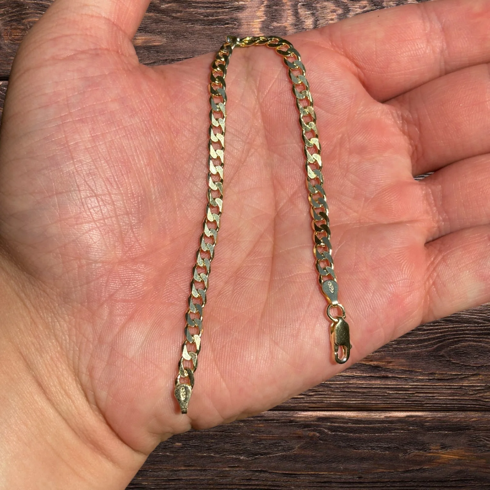 925 Sterling Silver 5mm Curb Bracelet - Image 5