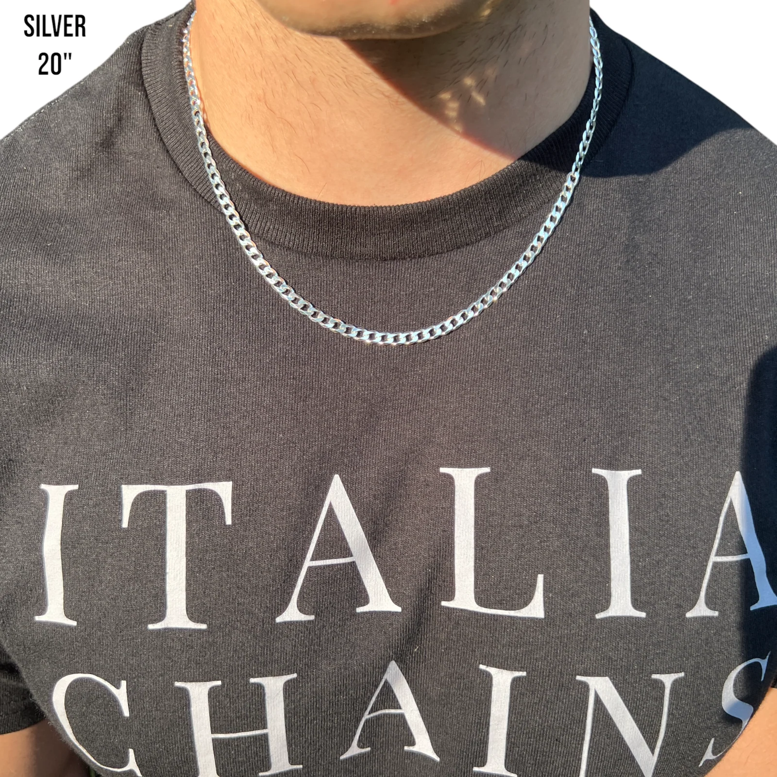 925 Sterling Silver 5mm Curb Chain Necklace - Image 12
