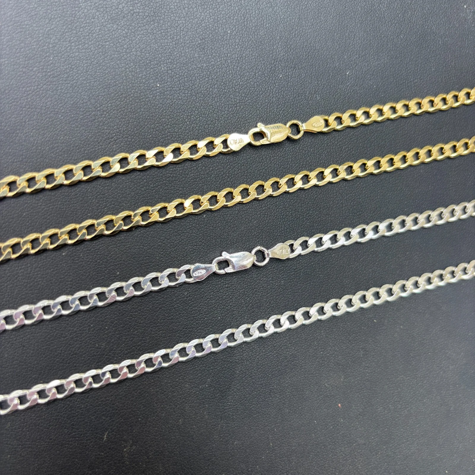 925 Sterling Silver 5mm Curb Chain Necklace - Image 3