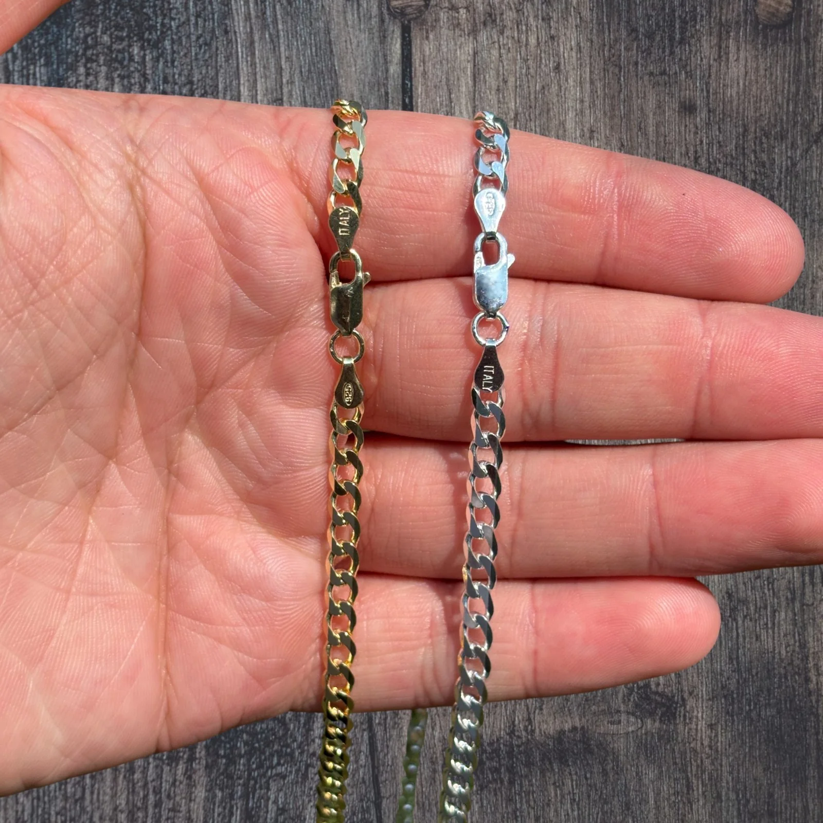 925 Sterling Silver 5mm Curb Chain Necklace - Image 5