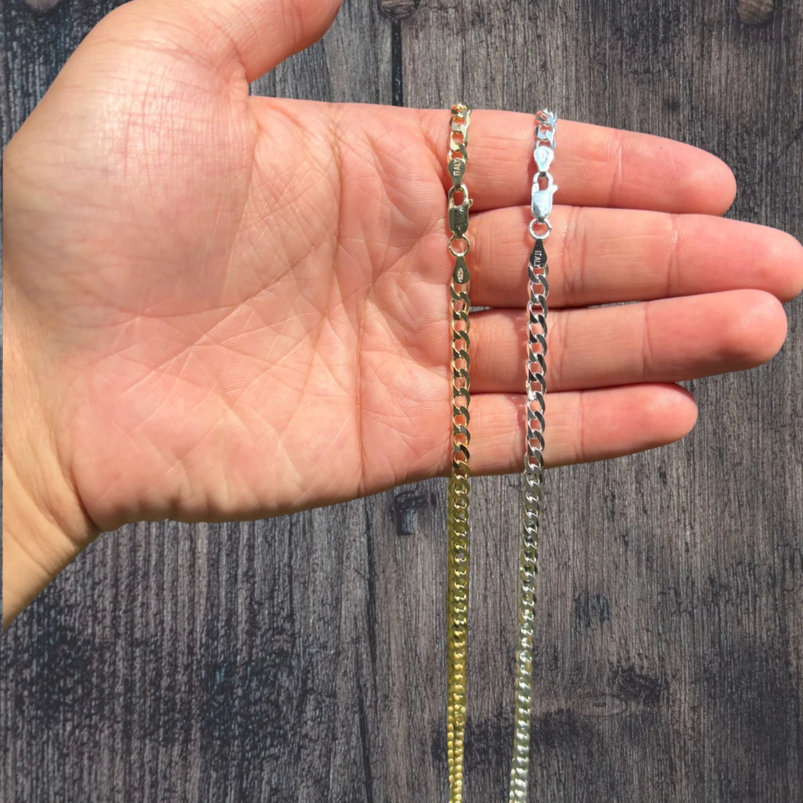 925 Sterling Silver 5mm Curb Chain Necklace - Image 6