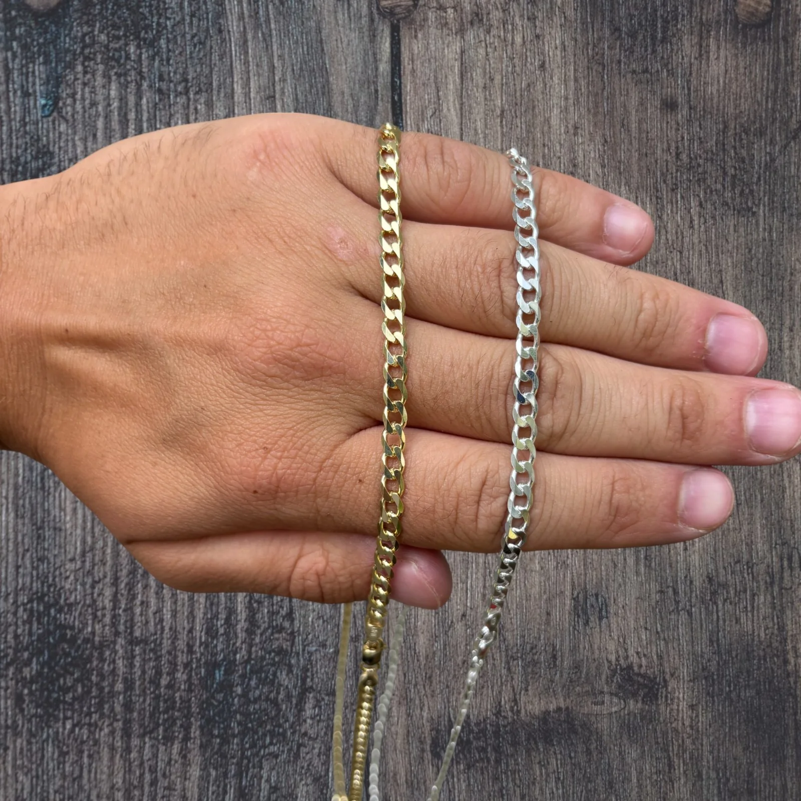 925 Sterling Silver 5mm Curb Chain Necklace - Image 8