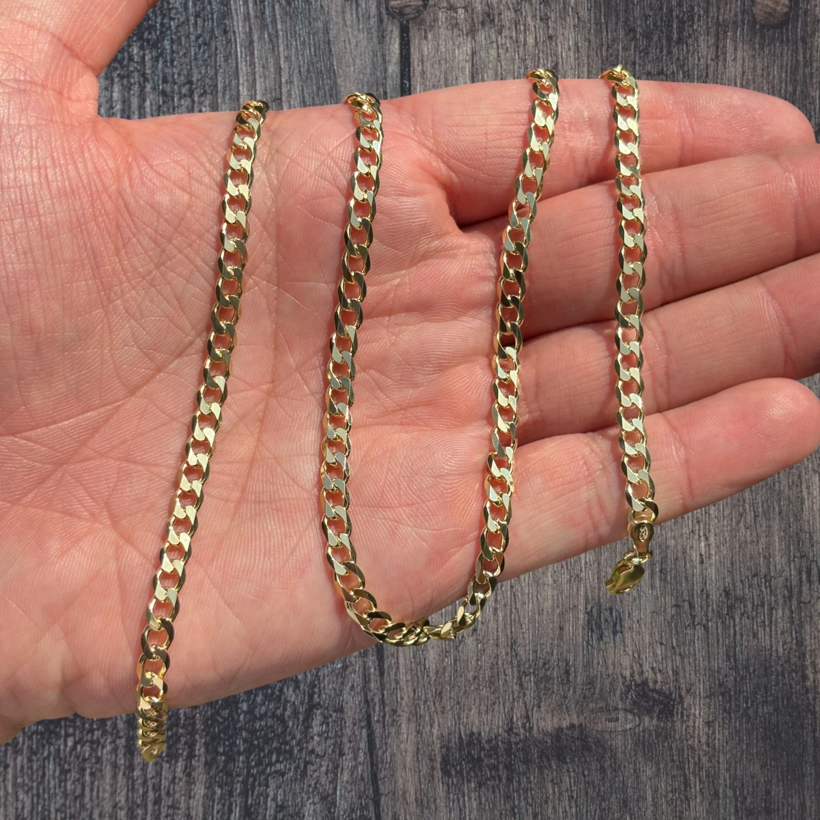 925 Sterling Silver 5mm Curb Chain Necklace - Image 9