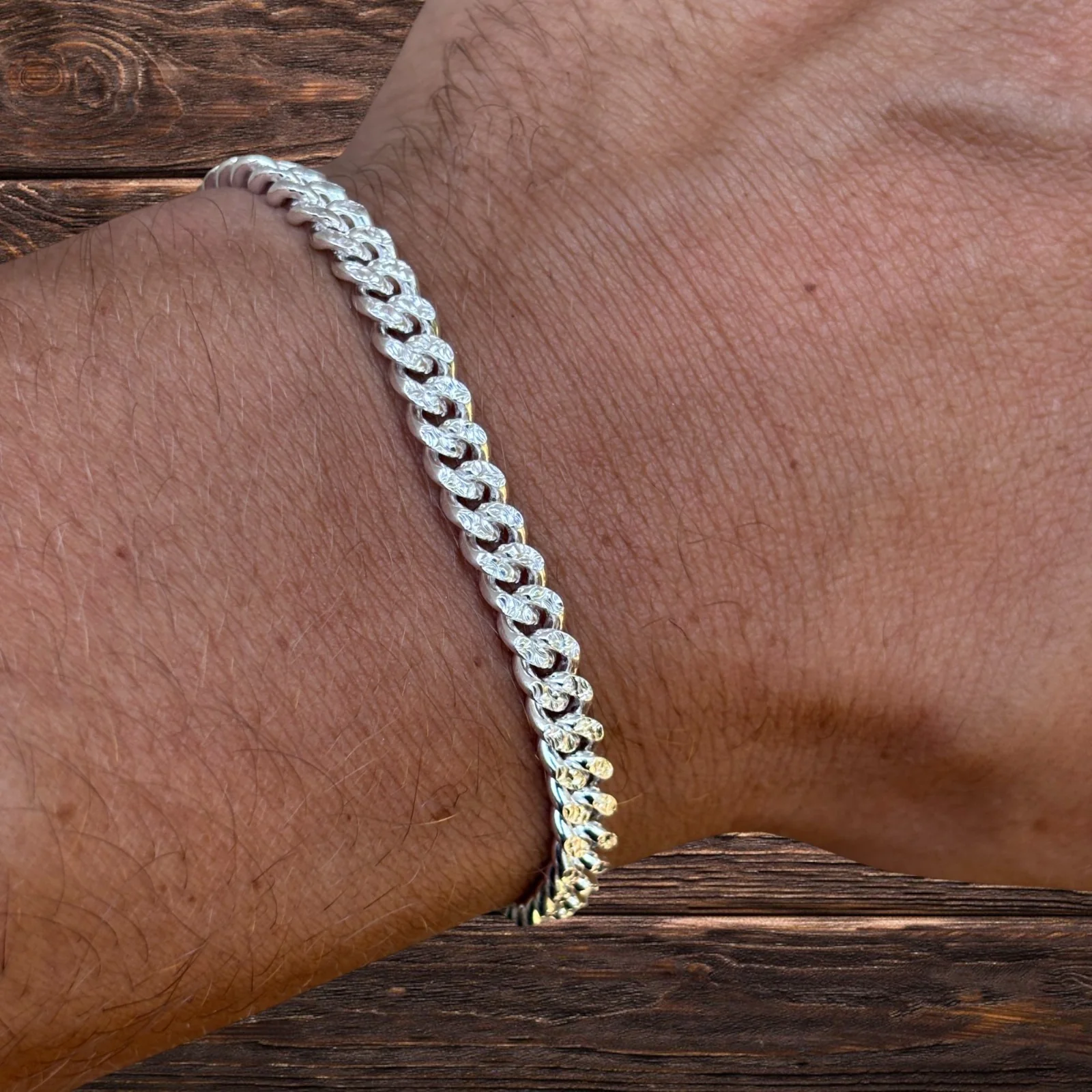 925 Sterling Silver 5mm Diamond Cut Miami Cuban Bracelet - Image 13