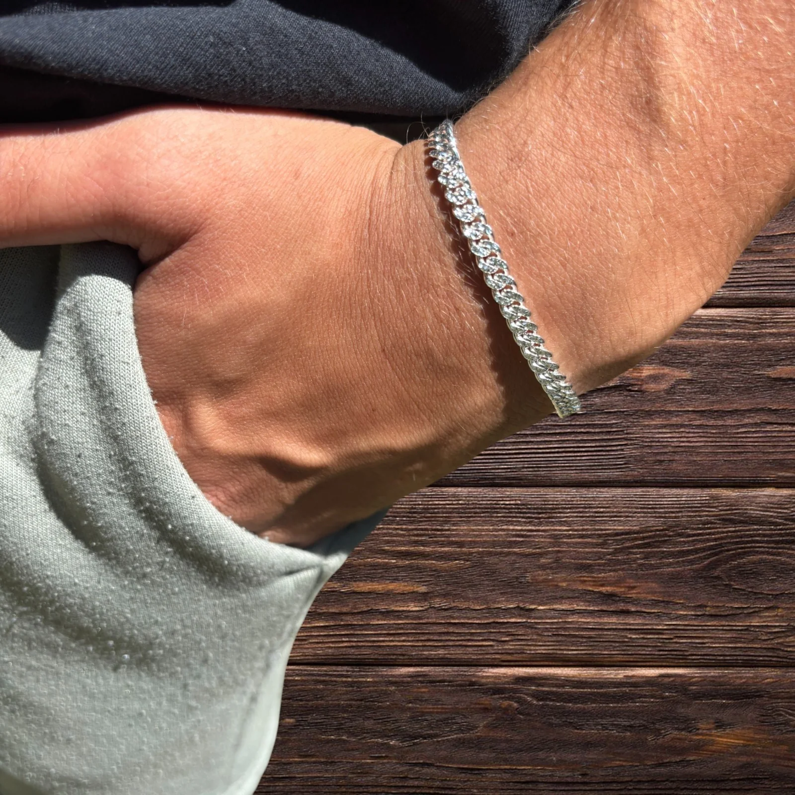 925 Sterling Silver 5mm Diamond Cut Miami Cuban Bracelet - Image 14