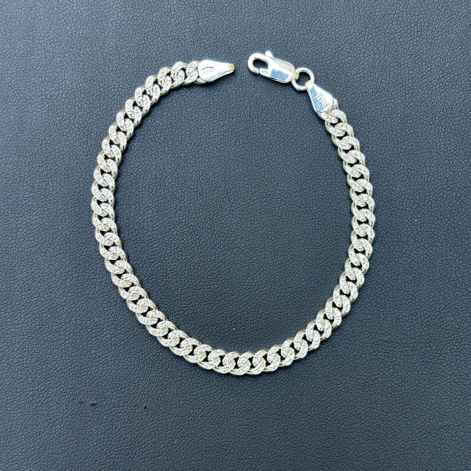 925 Sterling Silver 5mm Diamond Cut Miami Cuban Bracelet - Image 15