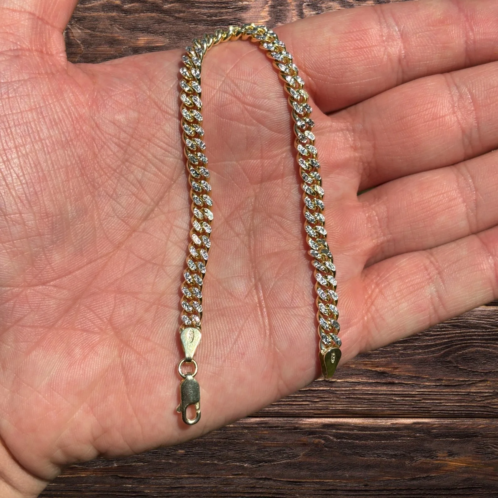 925 Sterling Silver 5mm Diamond Cut Miami Cuban Bracelet - Image 5